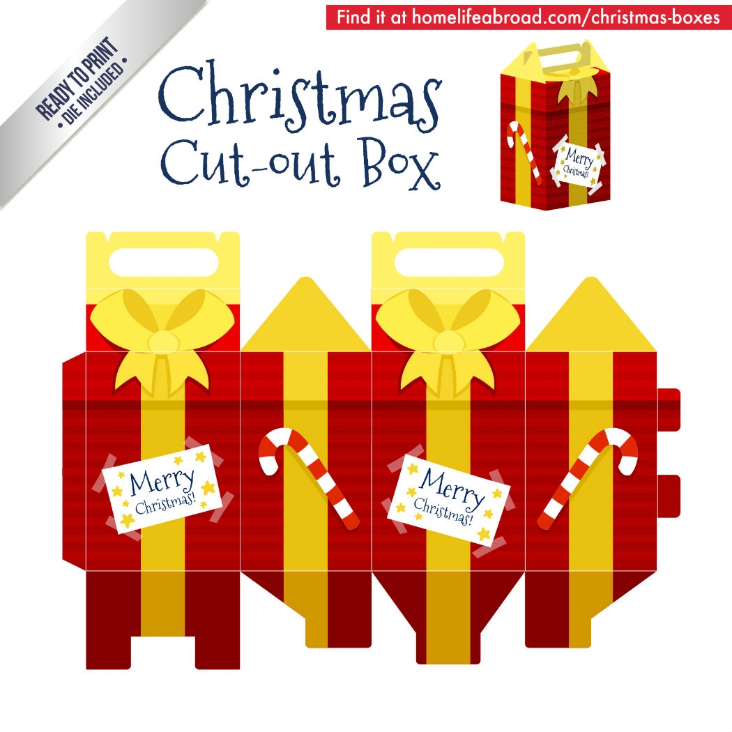 Printable Christmas Gift Box Template