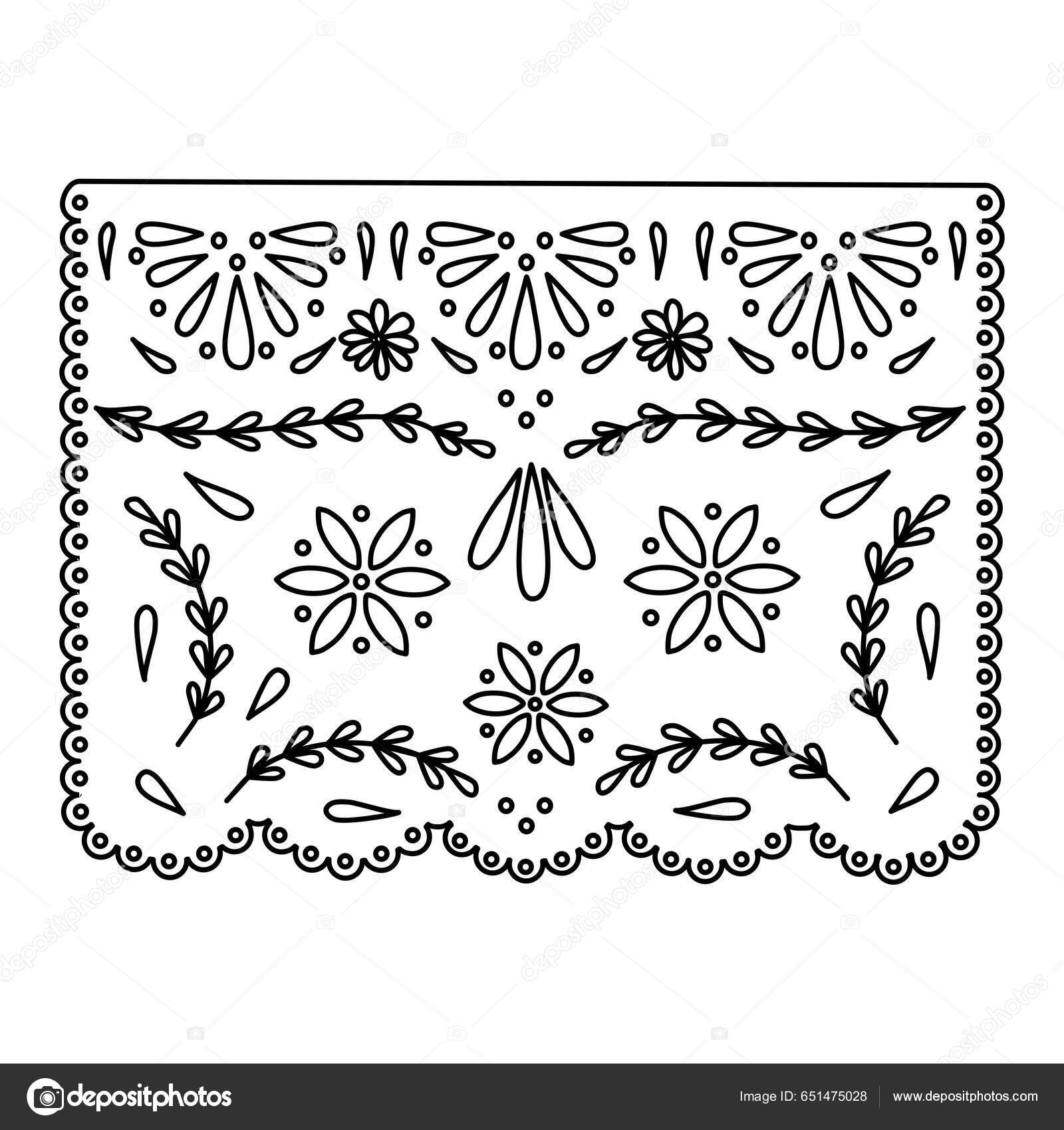 Printable Pattern Papel Picado Template
