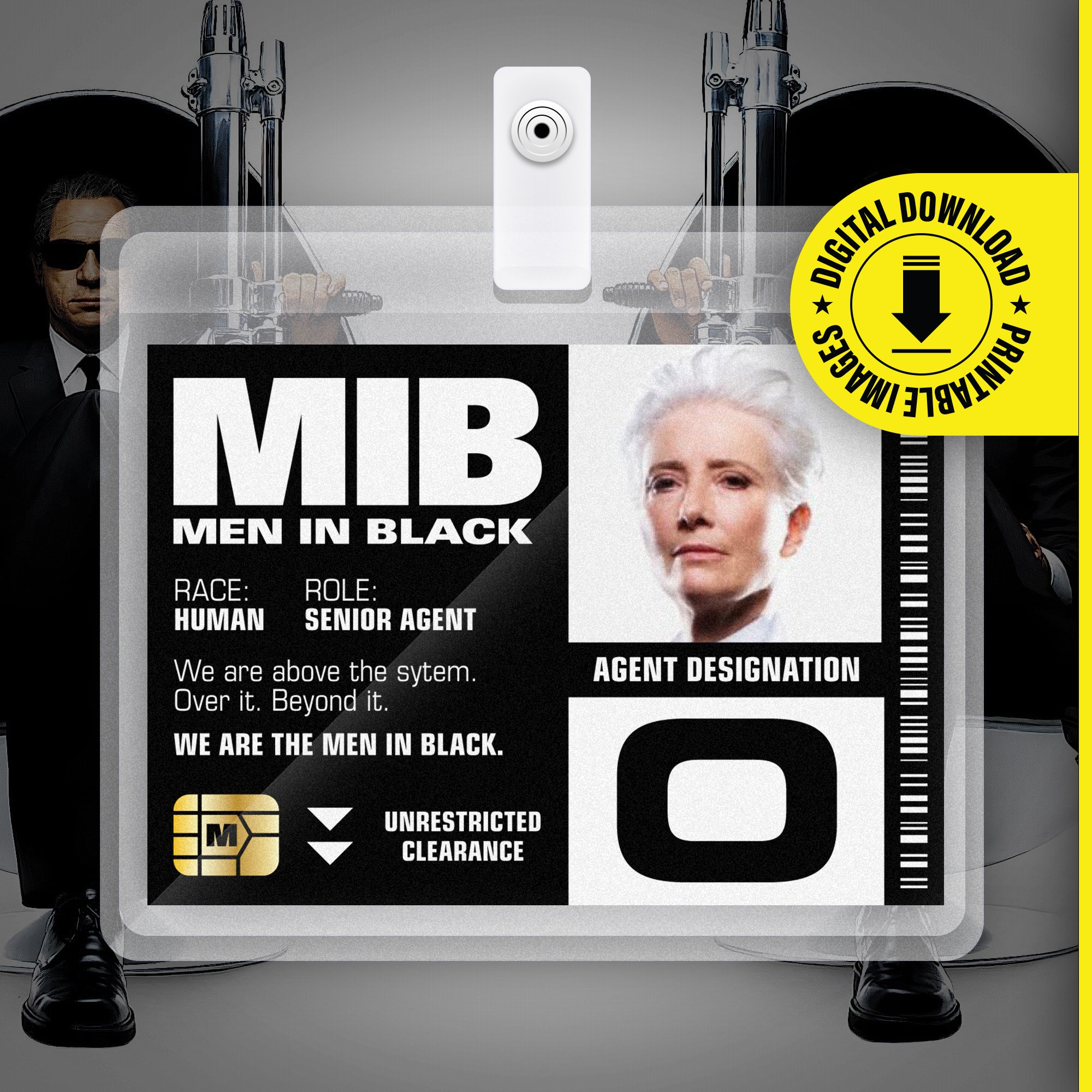 Identity Card Free Printable Mib Badge Template