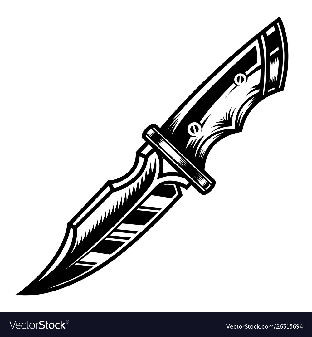 Military Knife Template Royalty Free Vector Image