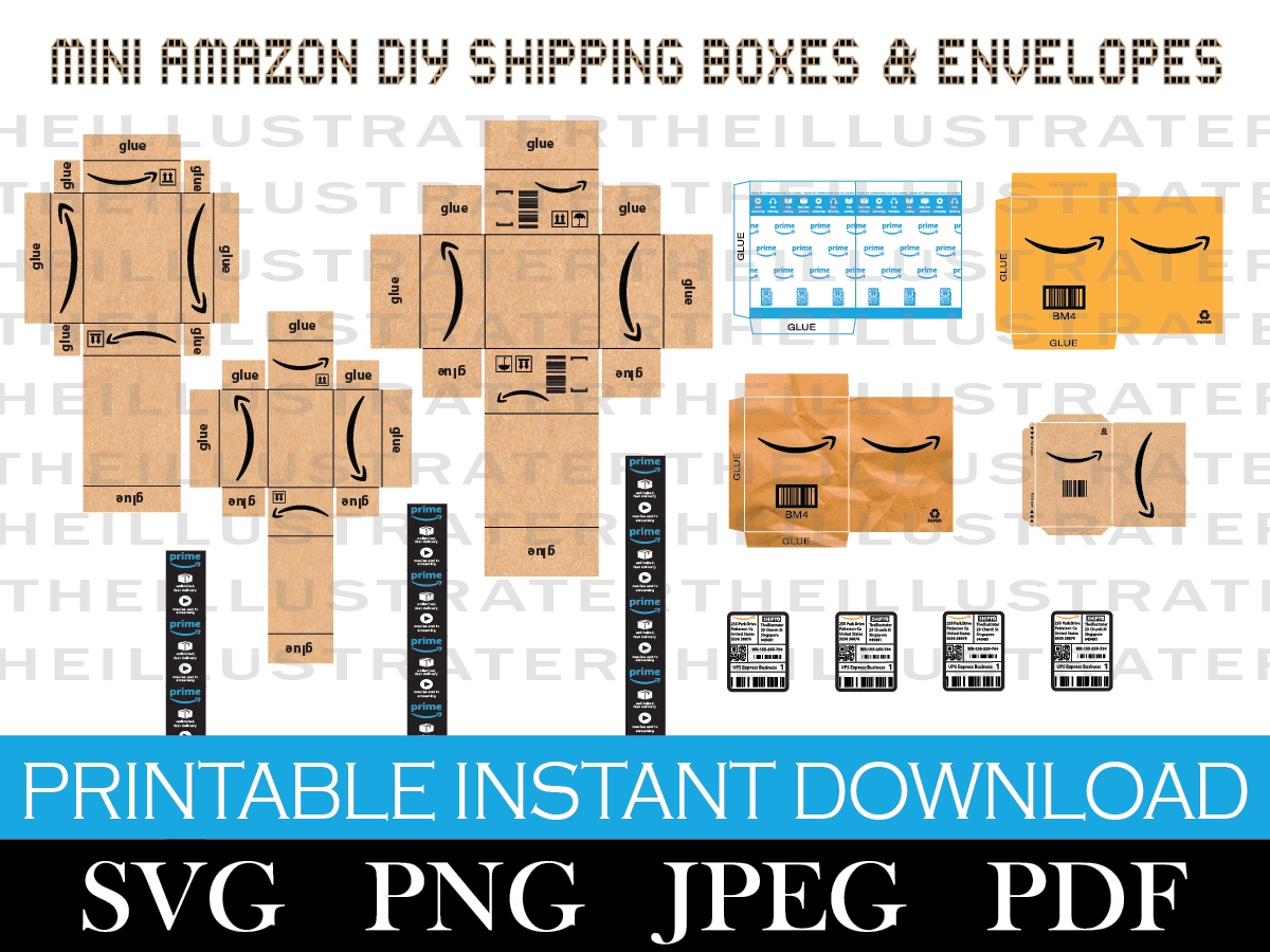 Mini Amazon Boxes Envelope Template Mini Template Mini Pr Inspire Uplift
