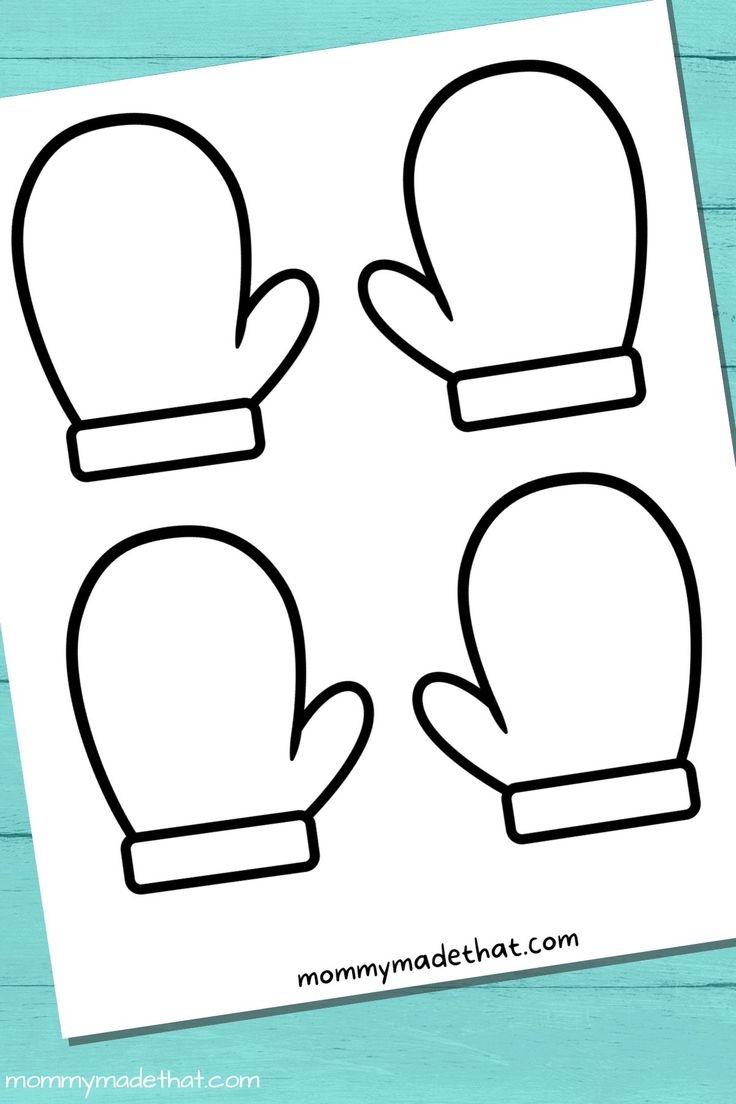 Large Mitten Template Printable