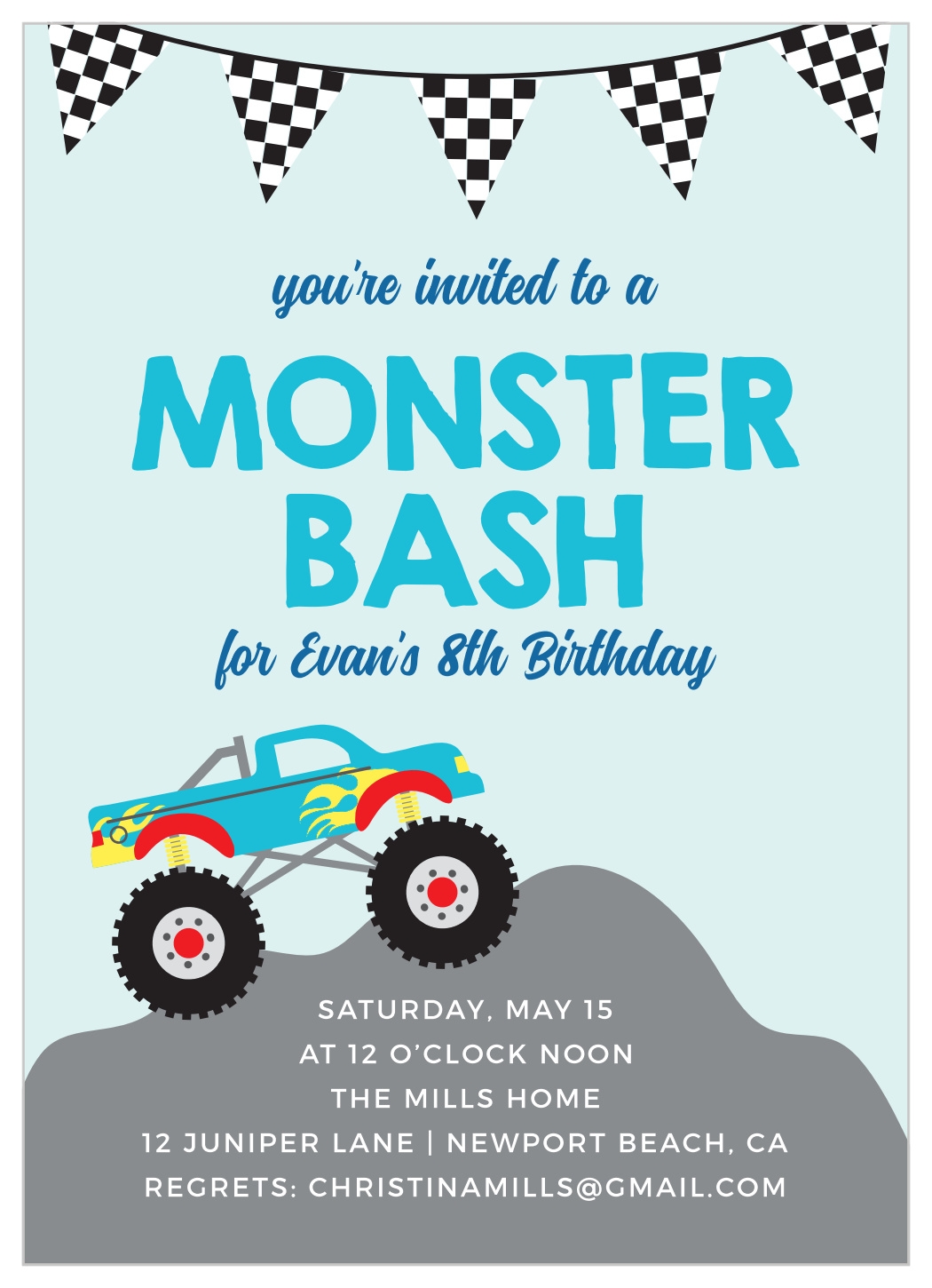 Free Printable Monster Truck Invitation Templates Free