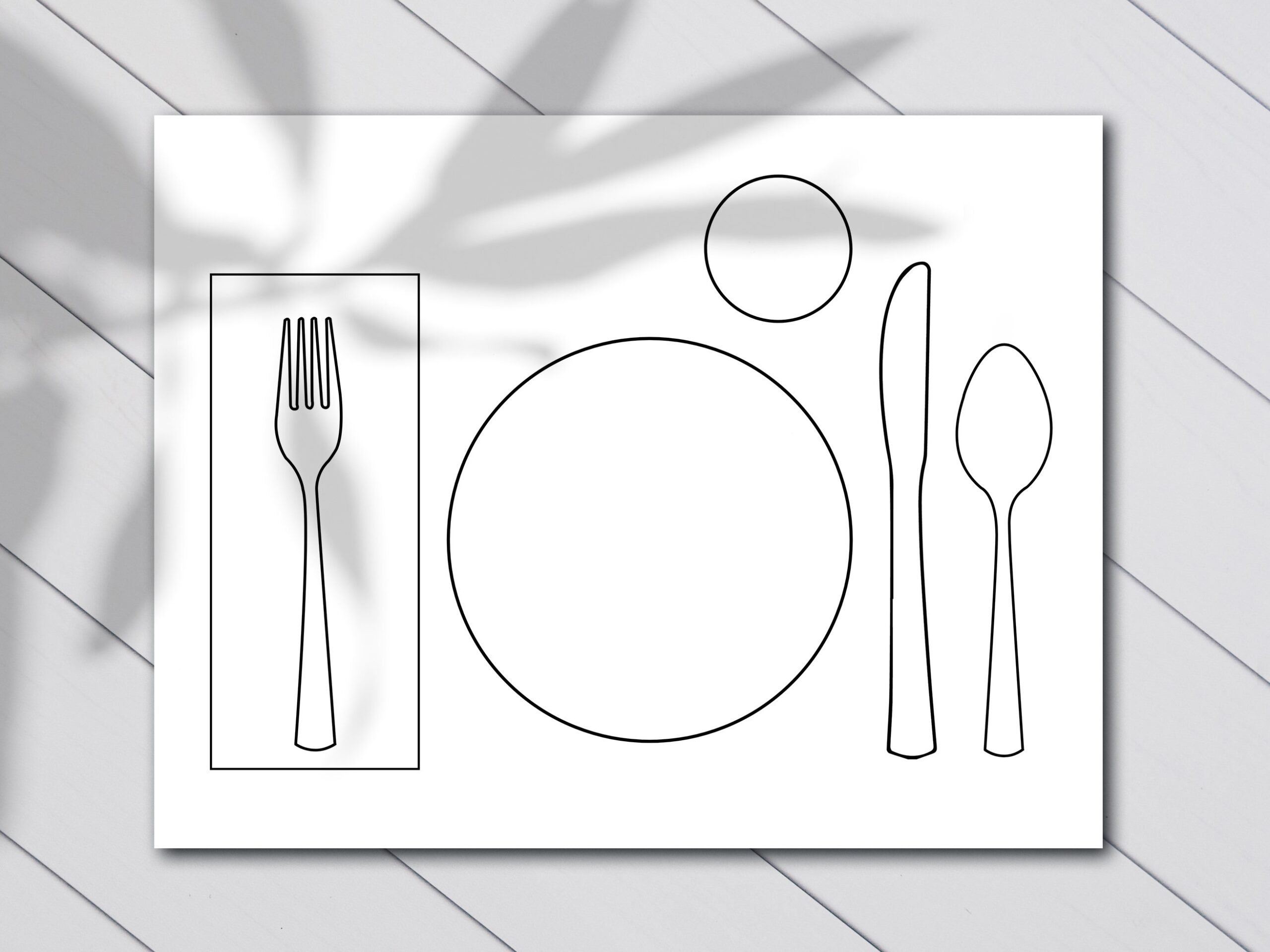 Preschool Printable Placemats Templates