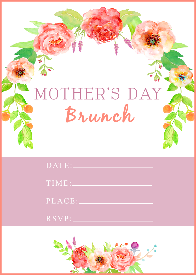 Mother s Day Brunch With Free Printable