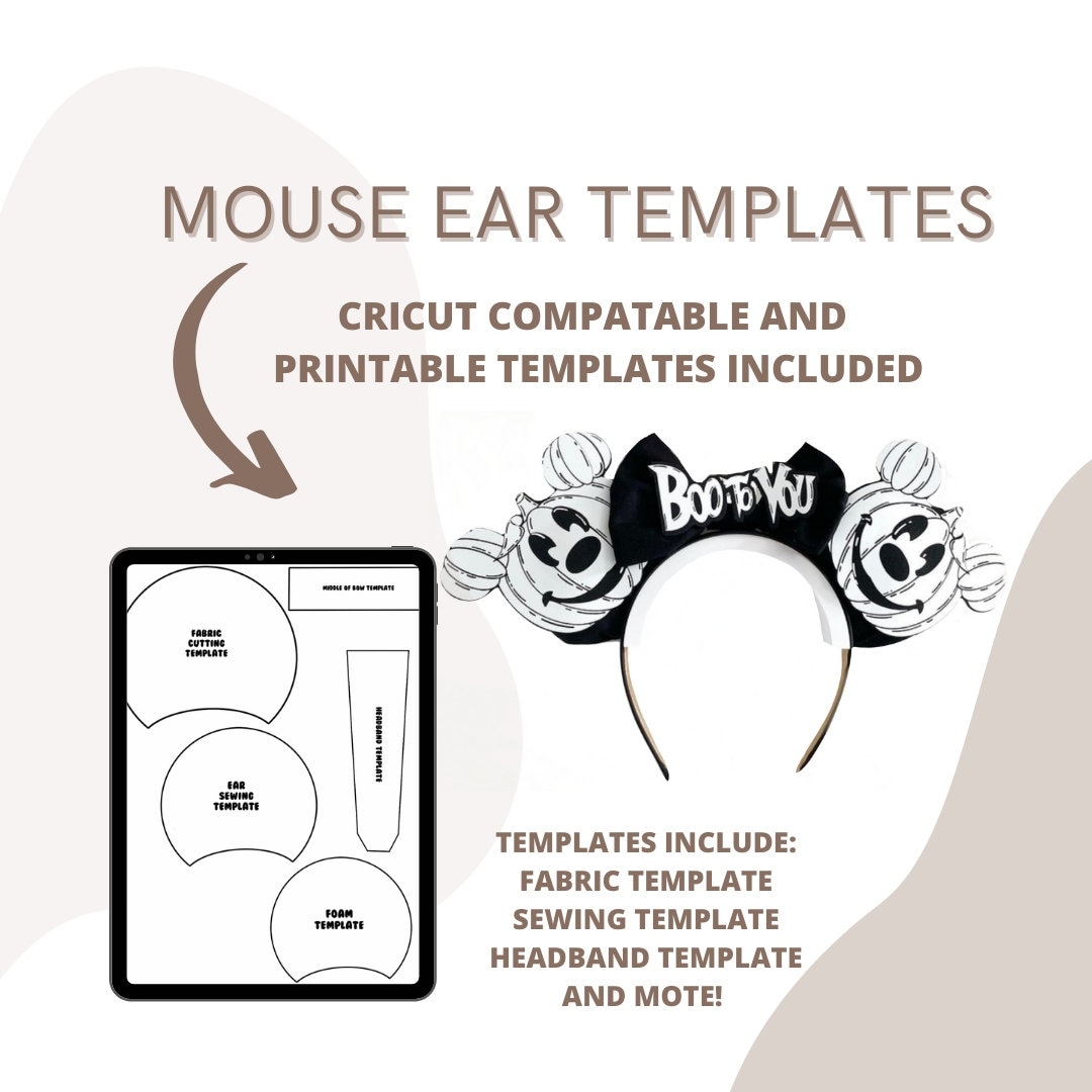 Mouse Ear Templates Printable Or Cricut Compatible 6 Templates Included Bow Template Ear Sewing Template And More Etsy Israel