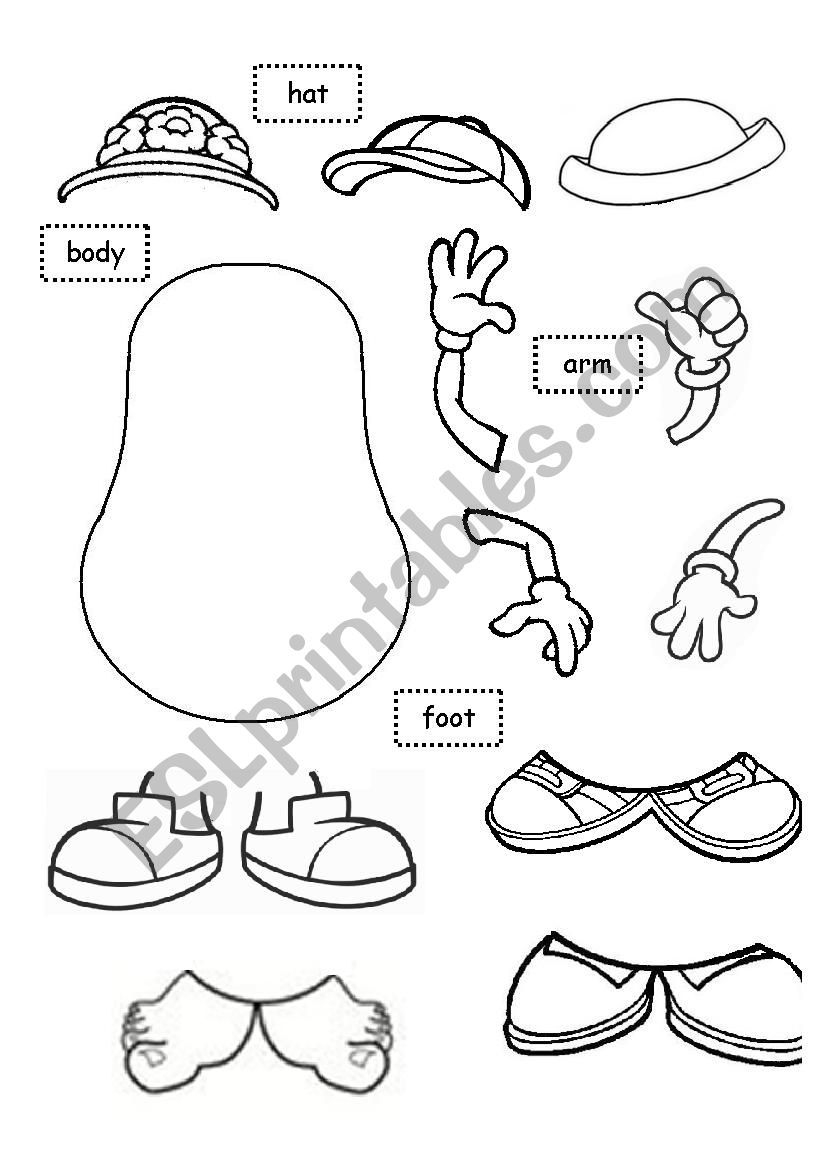 Mr Mrs Potato Head Worksheet Mr Potato Head Potato Heads Quiet Book Patterns