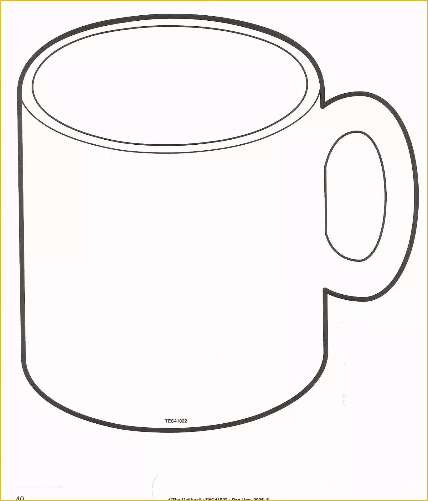 Printable Outline Mug Template