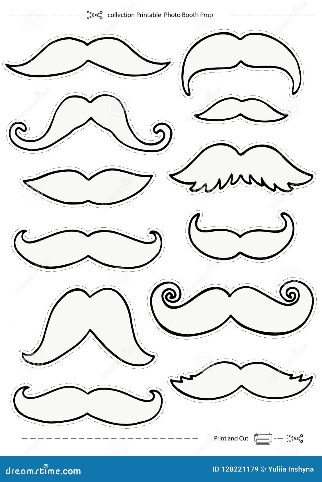 Cut Out Mustache Template Printable