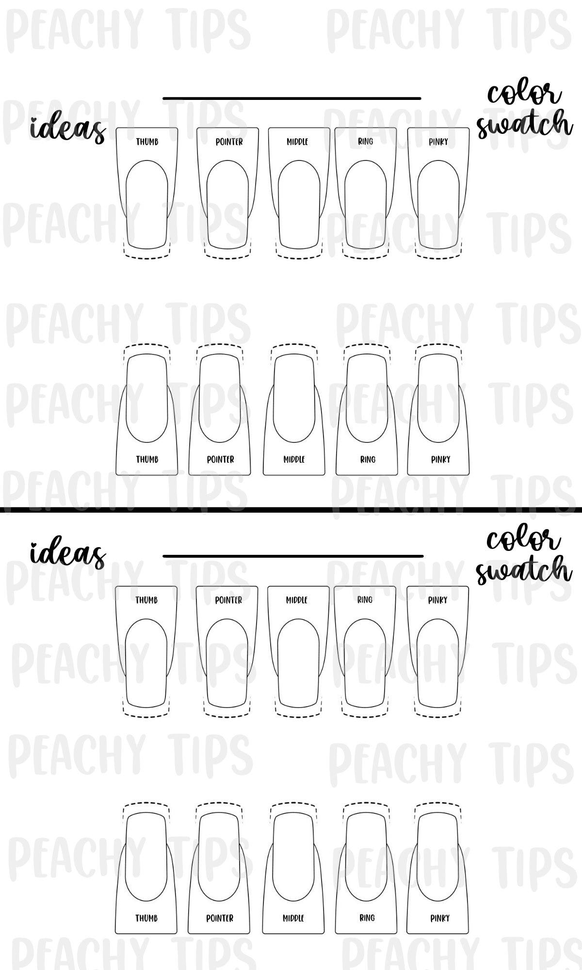 Printable Nail Design Template
