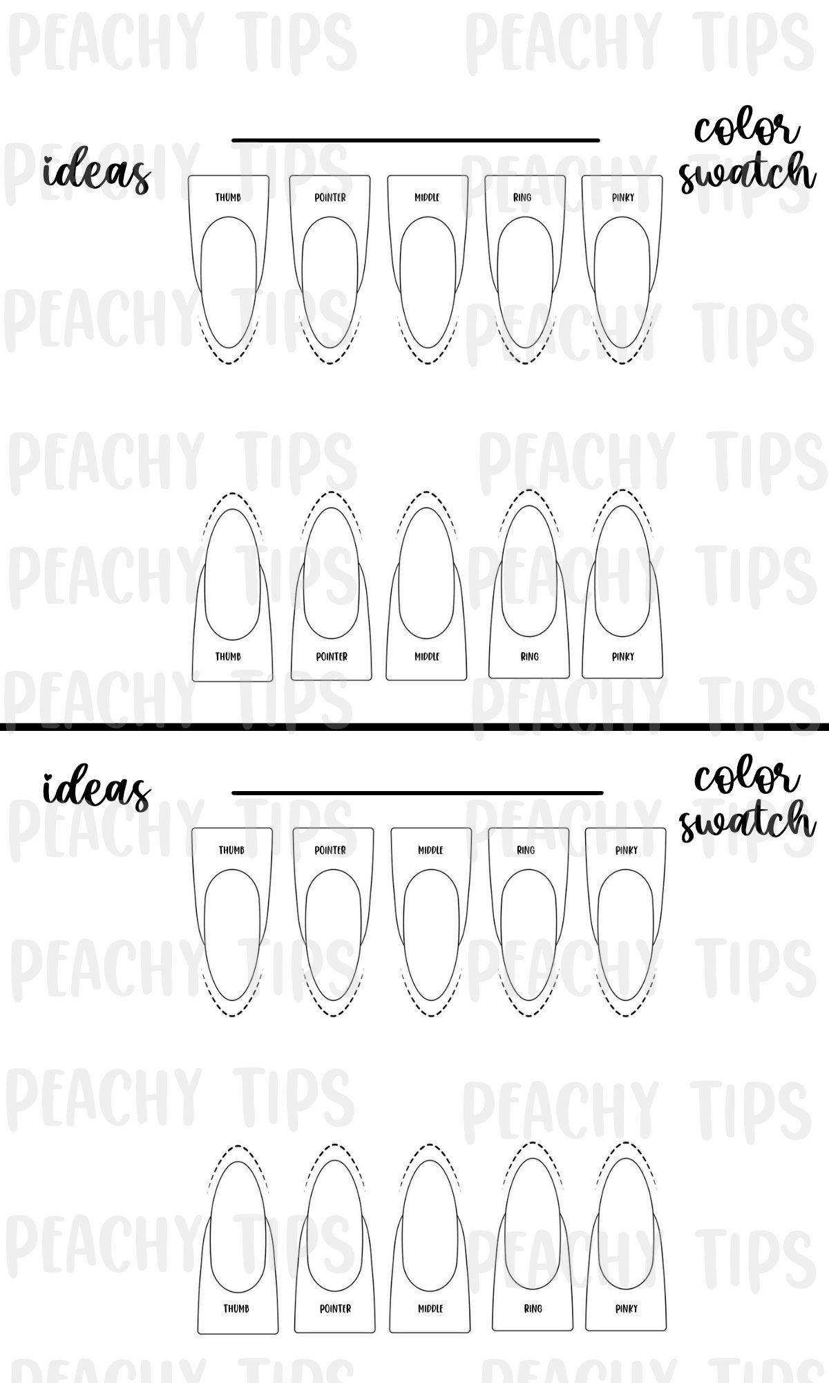 Nail Art Templates Printable
