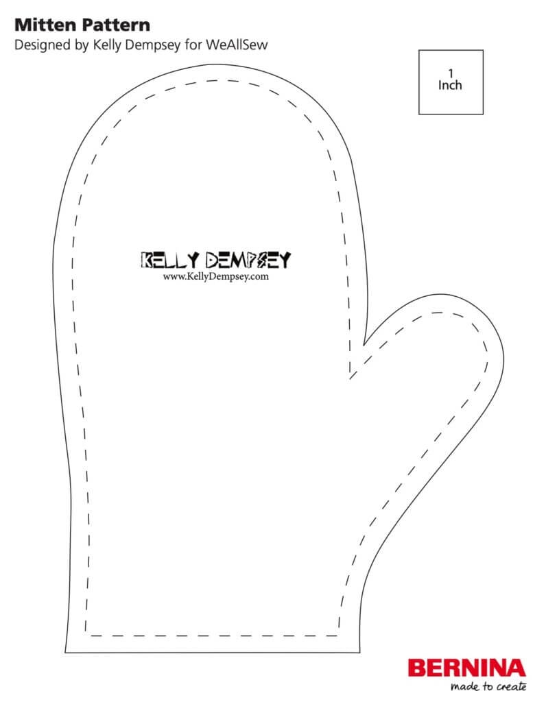 Printable Mitten Pattern Mitten Template
