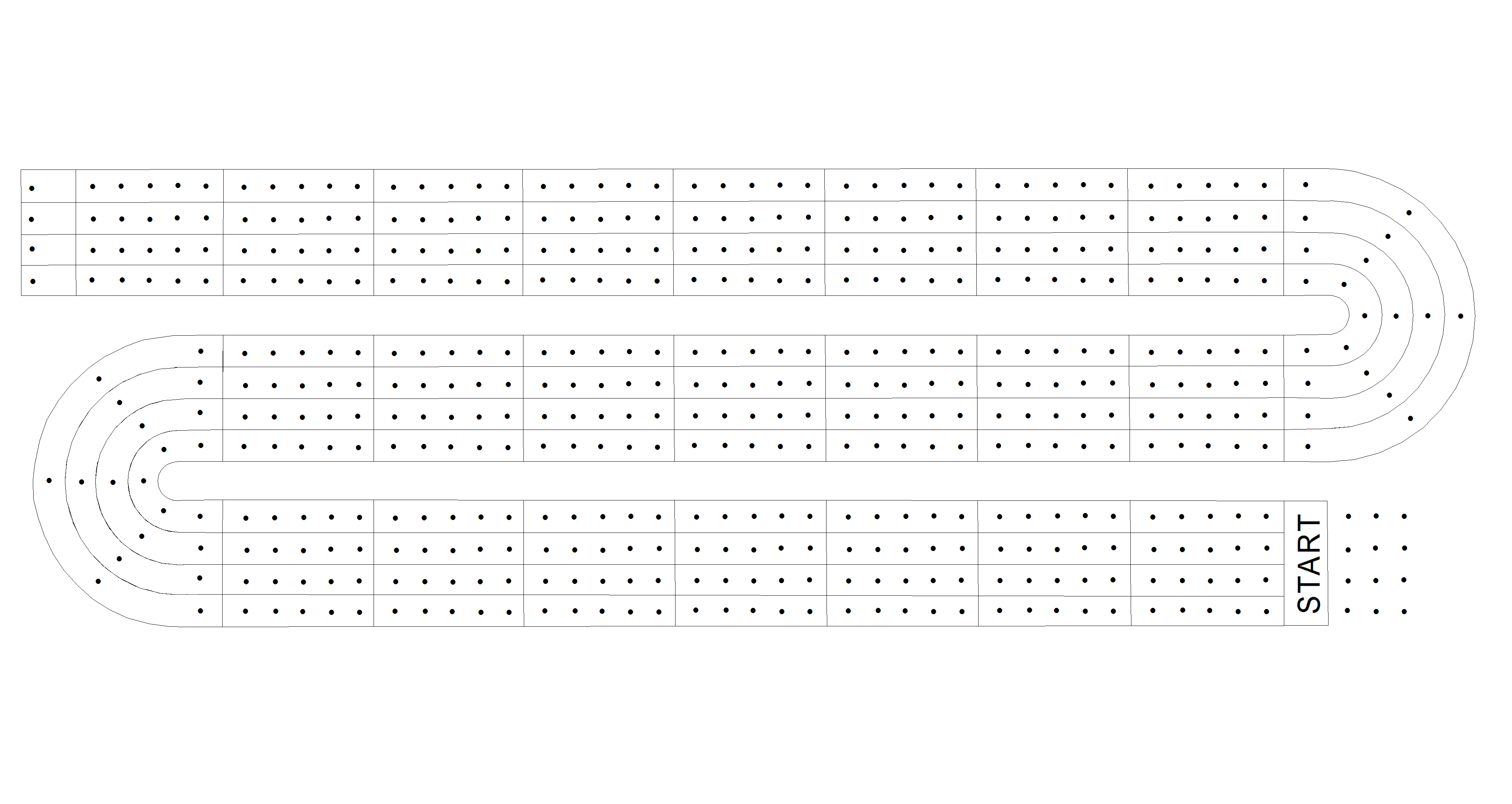 Printable Cribbage Board Template