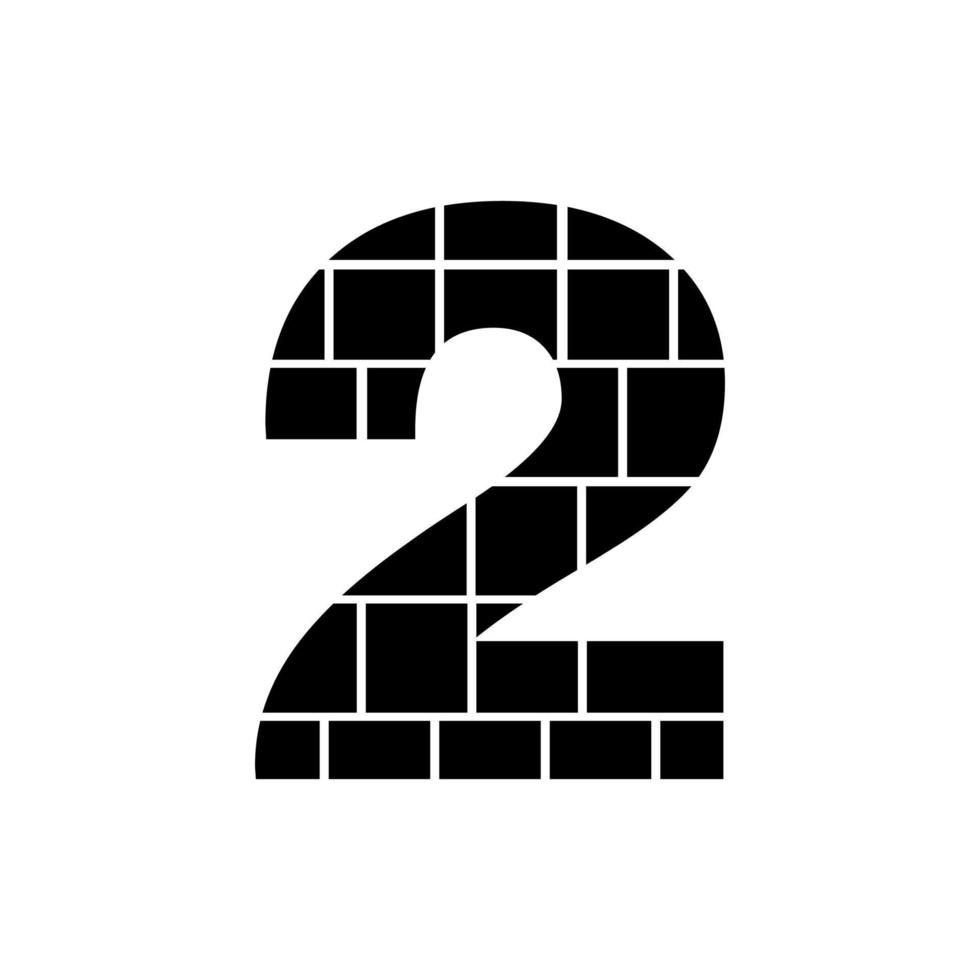 Number 2 Mask Area Collage Frames Template