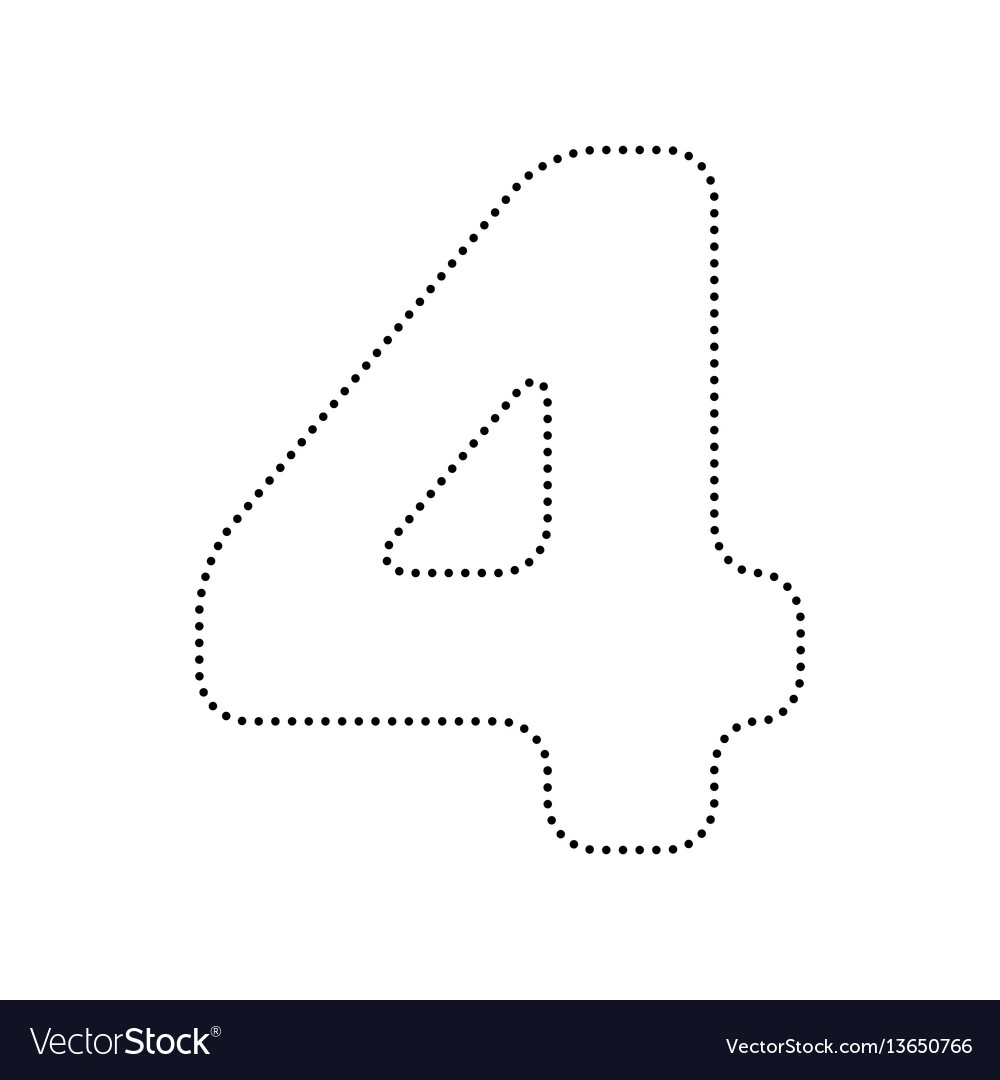 Number 4 Sign Design Template Element Royalty Free Vector