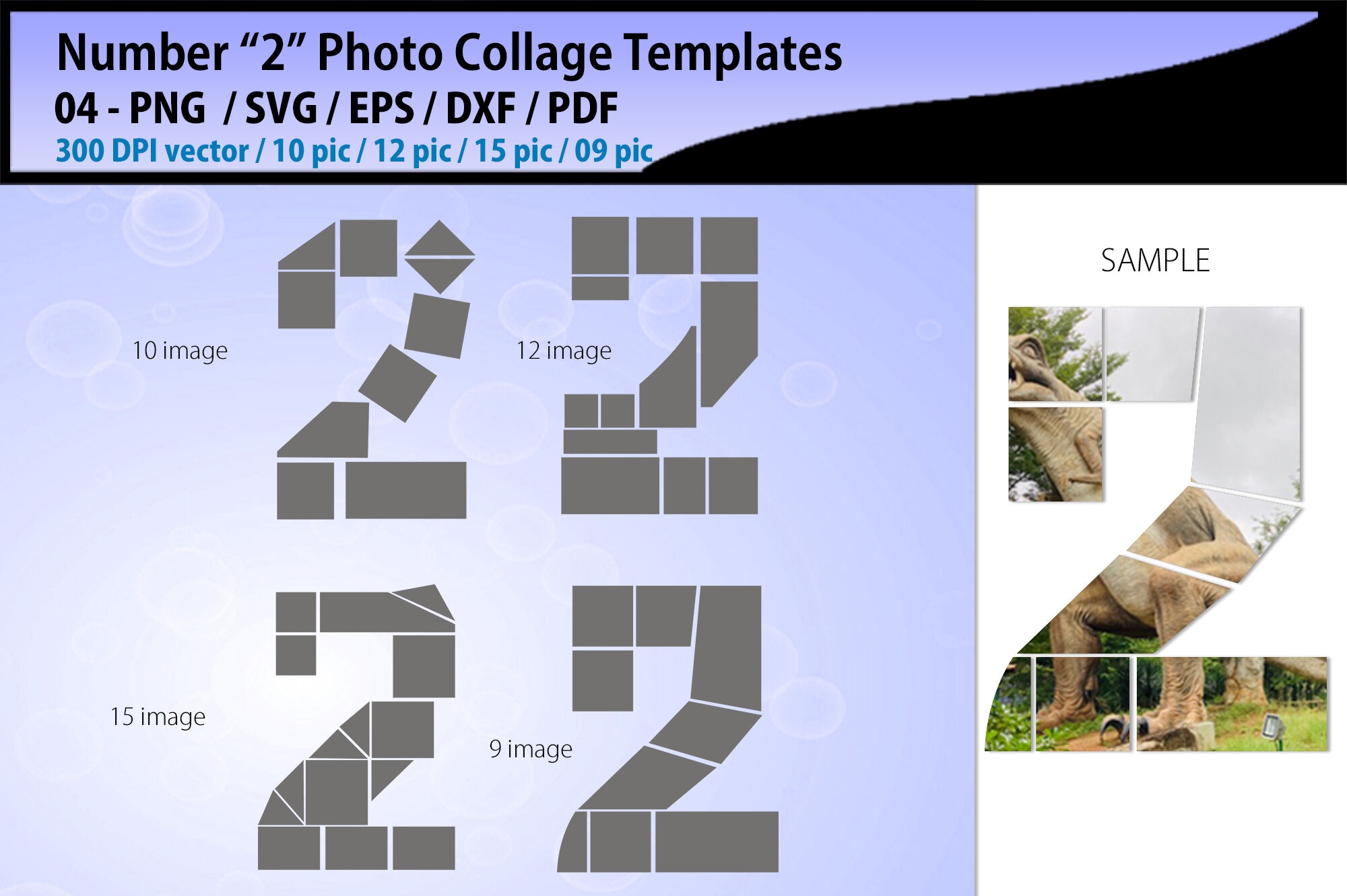 Numbers Photo Collage Template By ArcsMultidesignsShop TheHungryJPEG