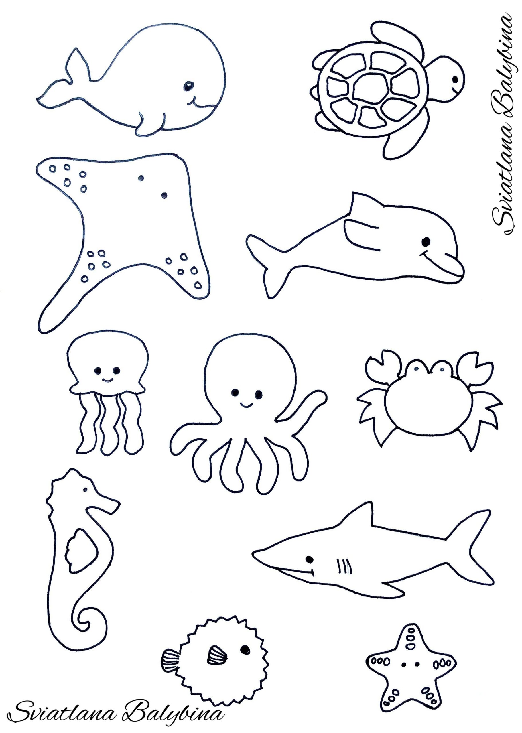 Ocean Animals Sea Animals Template Sea Animal Crafts Animal Crafts For Kids Animal Templates