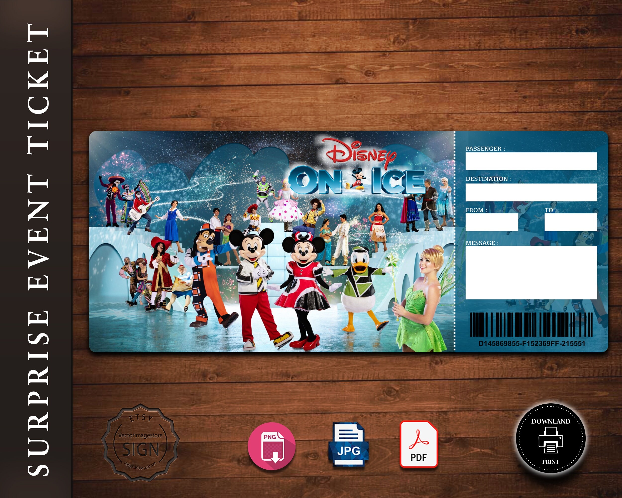 Printable Disney On Ice Ticket Template