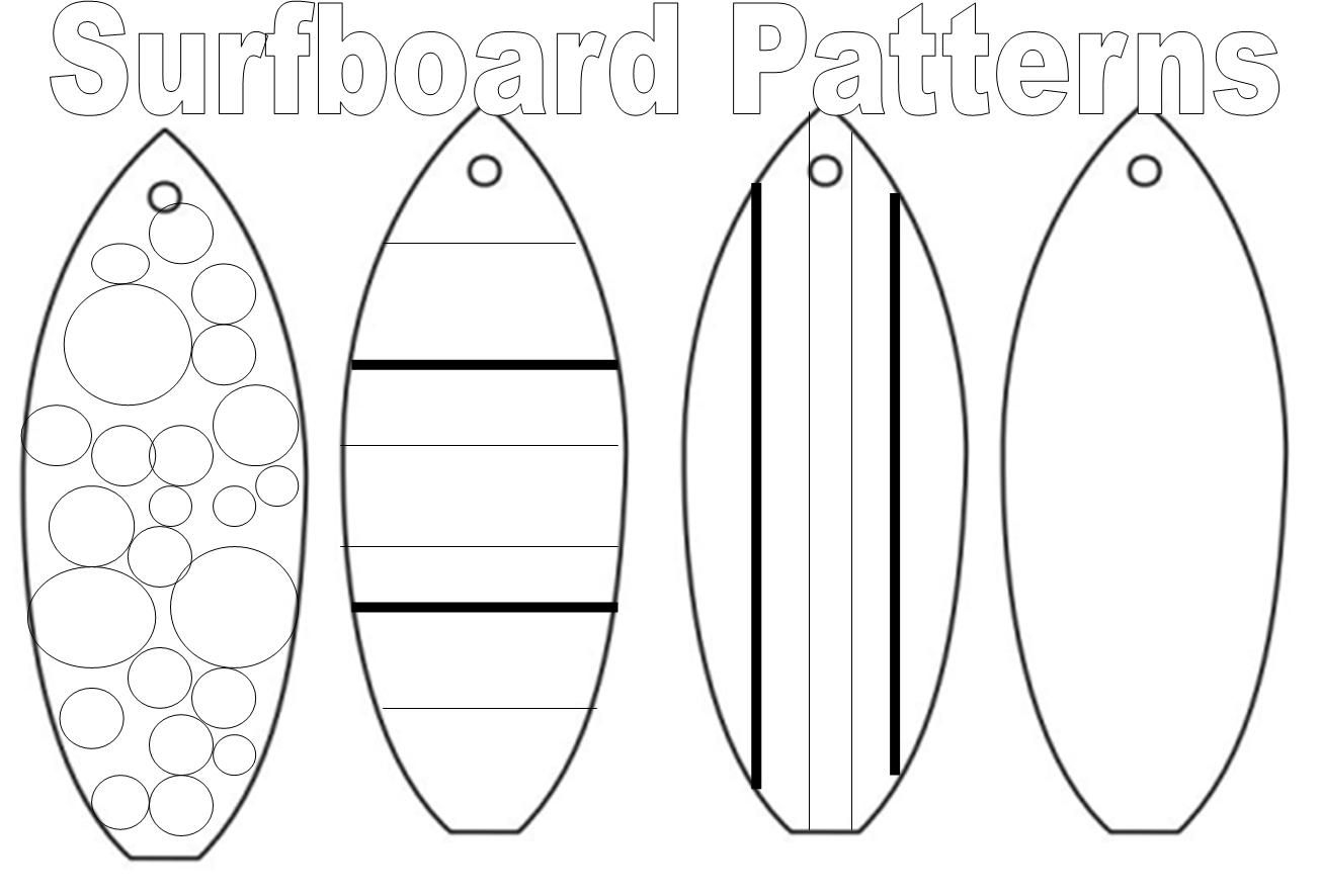 One For The Books Preschool Storytime Beach Surfboard Craft Surfboard Coloring Pages