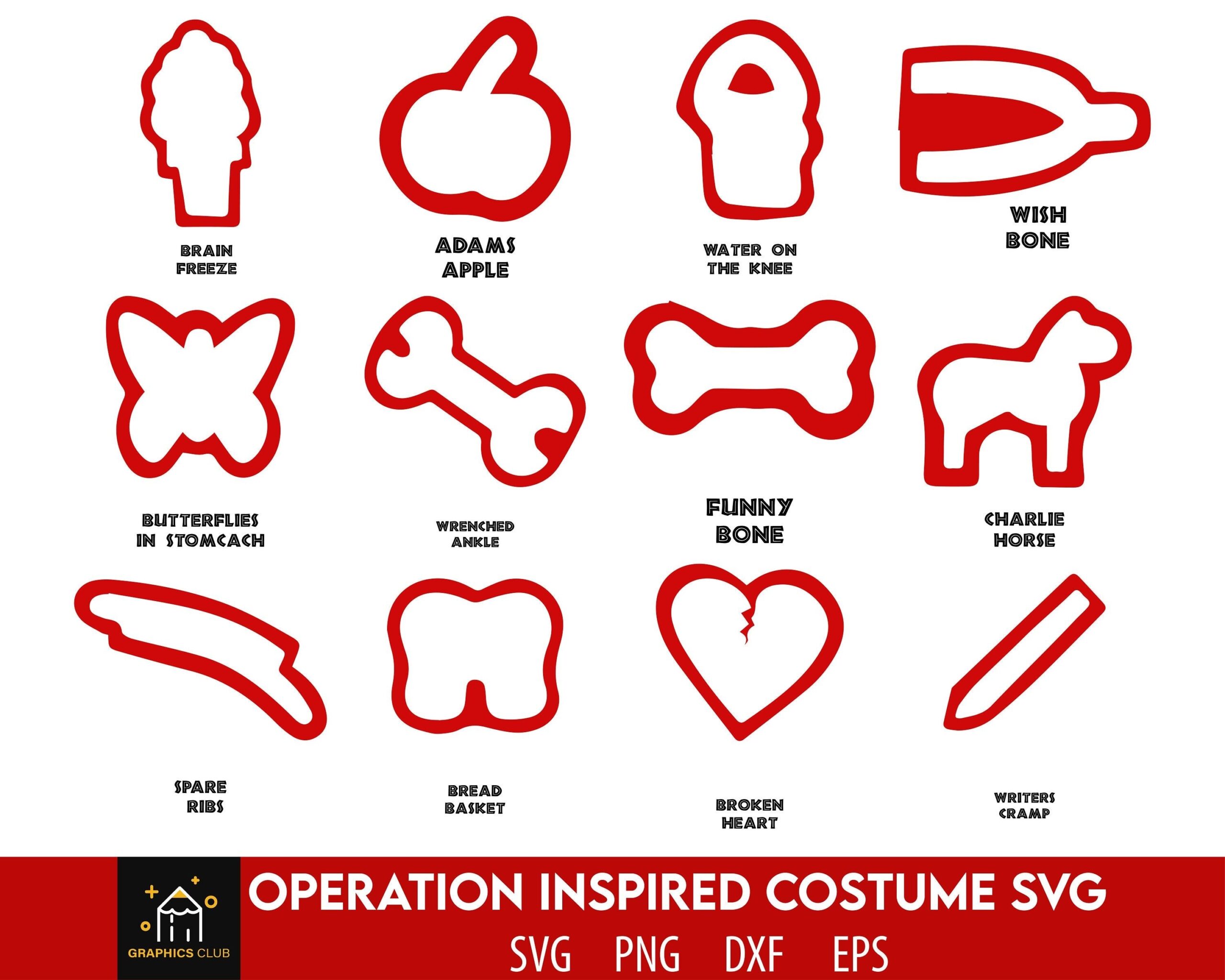 Operation Game Pieces Printable Template Shop On Pinterest