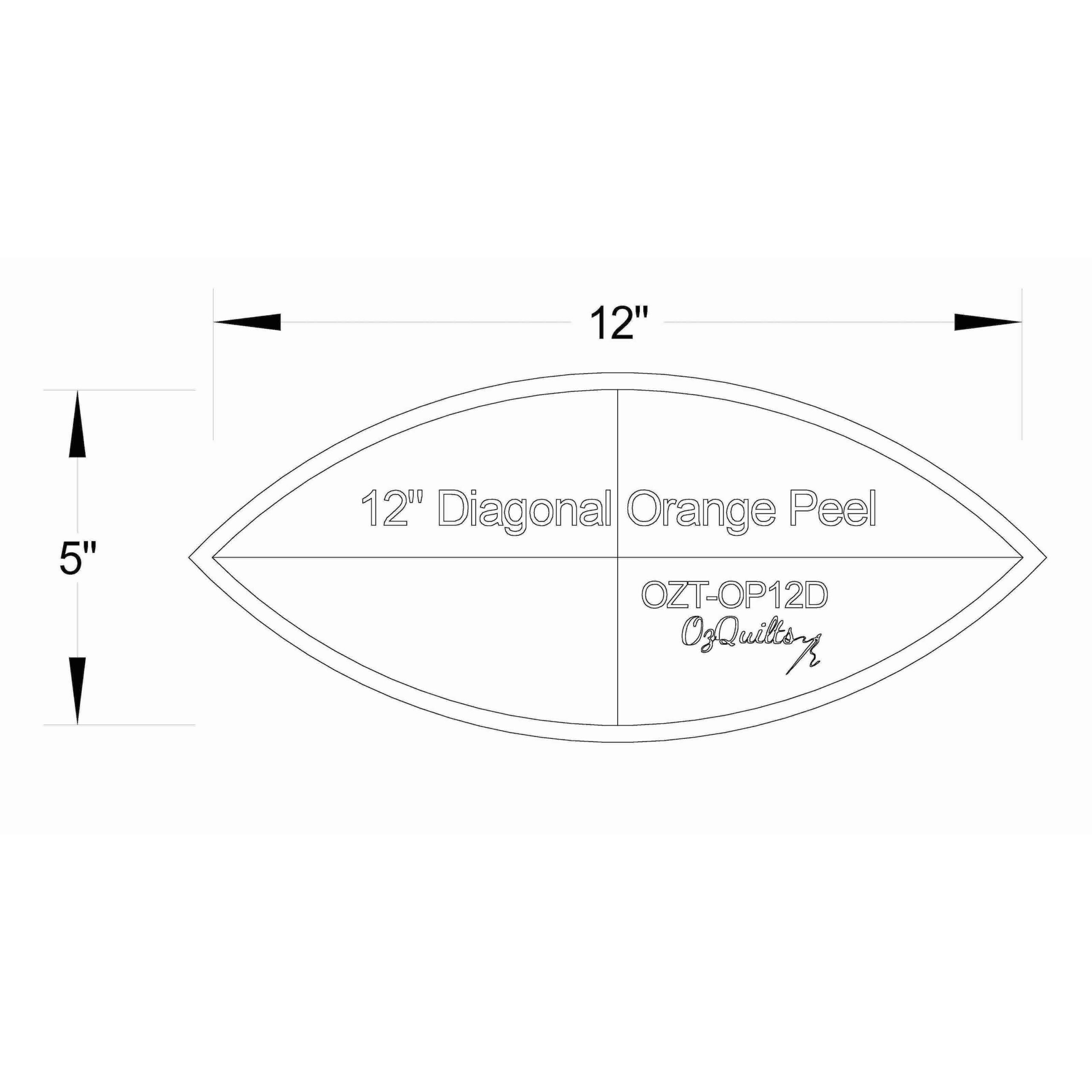 Orange Peel Block 12 Template OzQuilts
