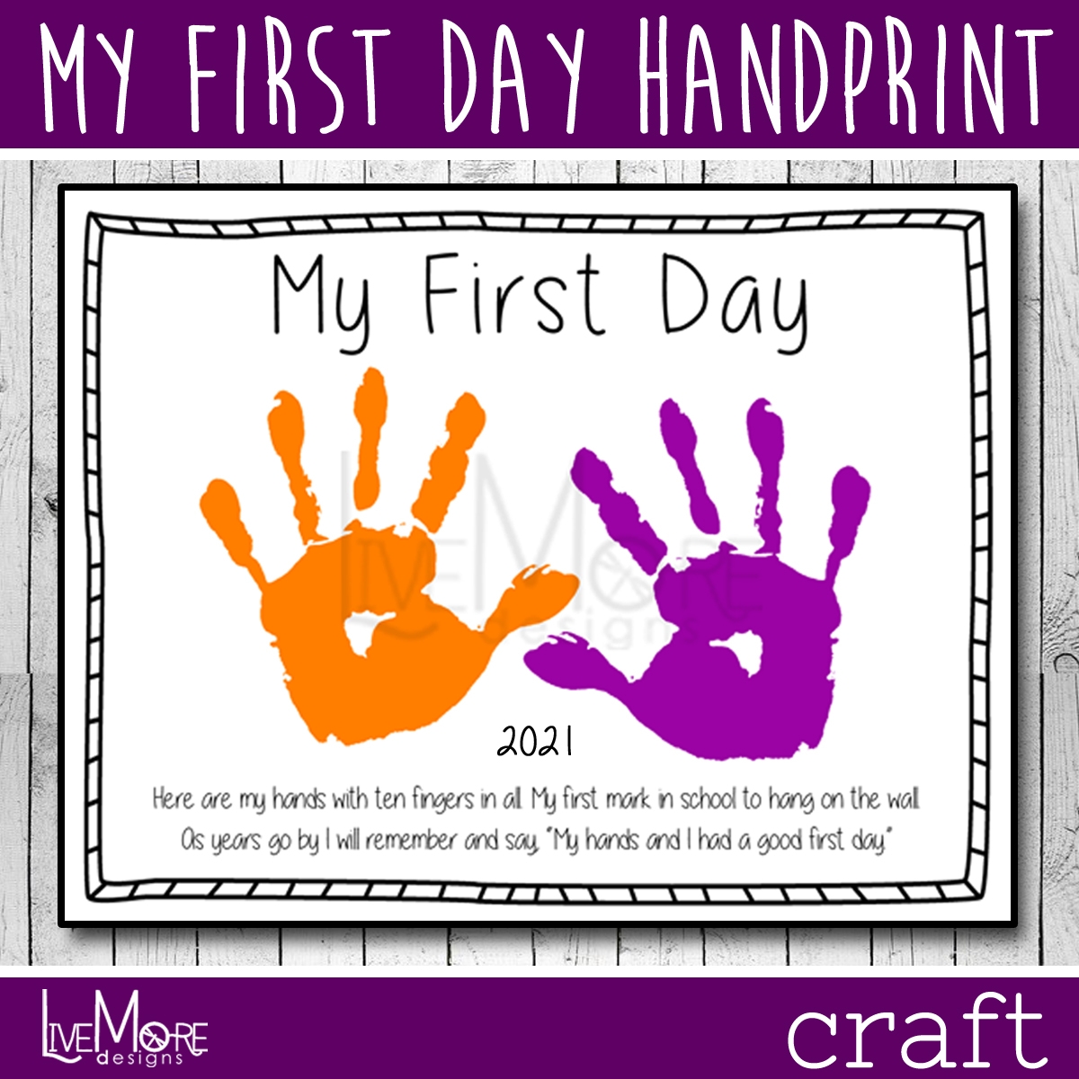 Our Crazy Homeschool Life First Day Of School Handprint Four Years Later 