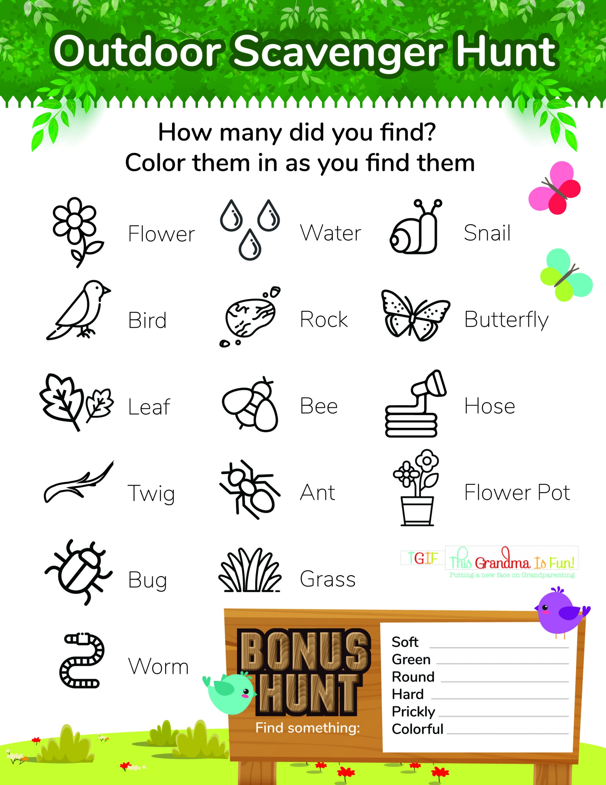 Free Printable Scavenger Hunt Template