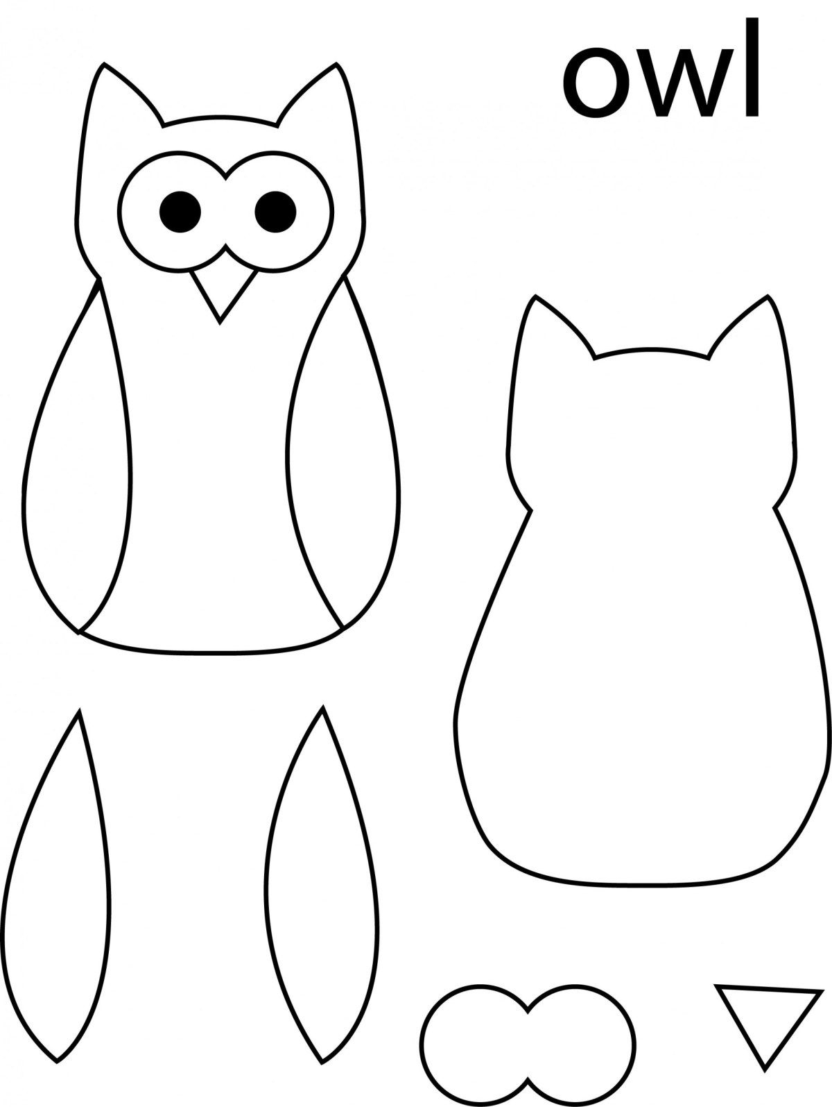 Owl Template Owl Sewing Patterns Owl Crafts Owl Templates
