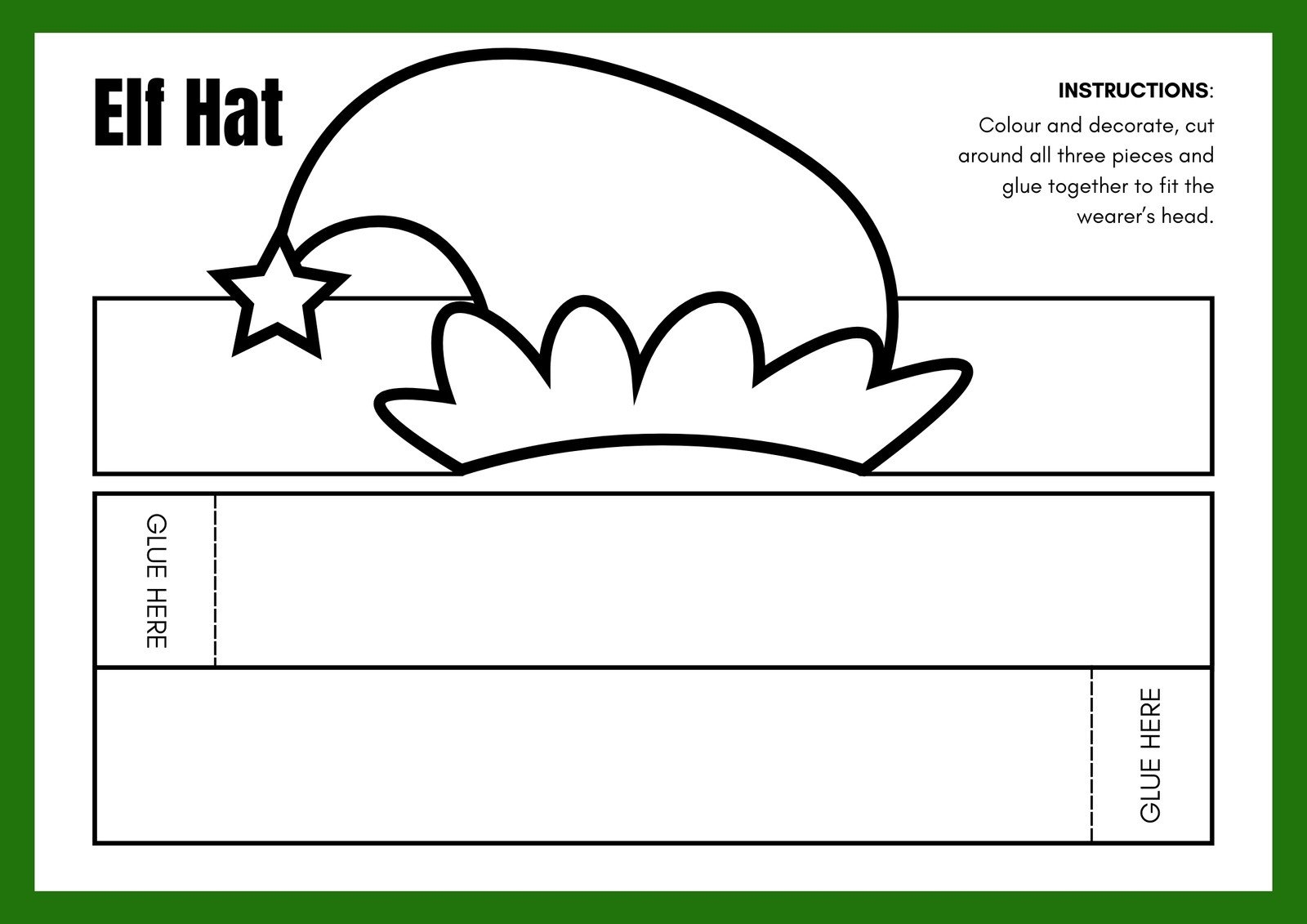 Elf Hat Template Printable