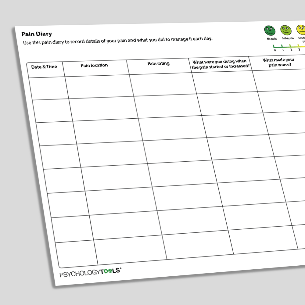 Free Printable Pain Diary Template