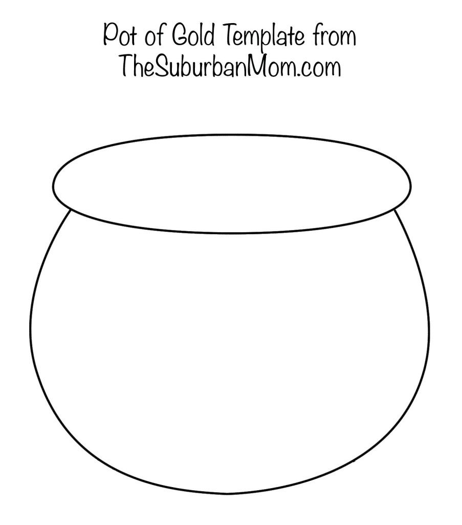 Painting Rainbows With Q Tips Free Printable Template TheSuburbanMom Pot Of Gold Templates Printable Free St Patrick Day Activities