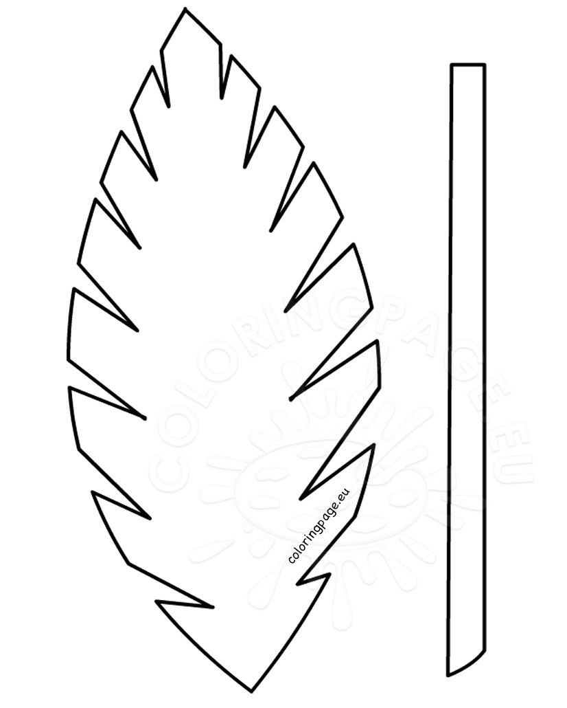 Palm Leaf Template Printable