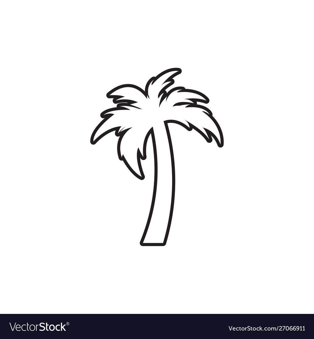 Palm Tree Graphic Design Template Isolated Vector Image