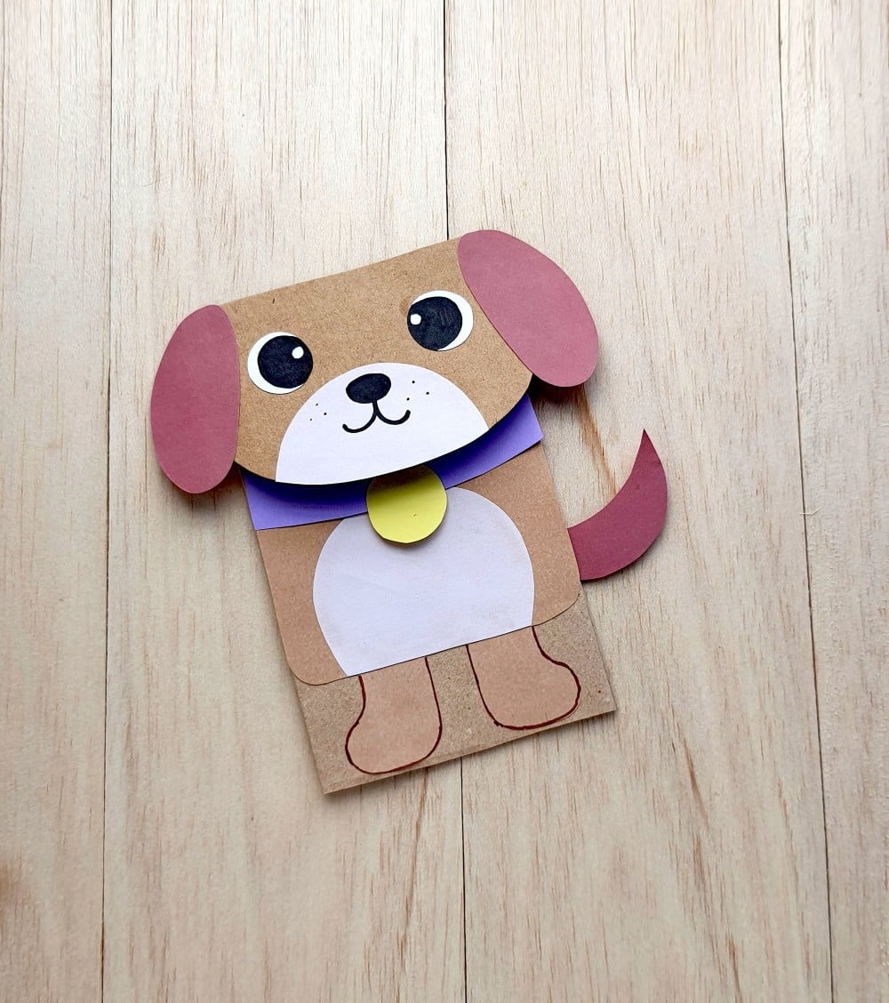 Paper Bag Dog Puppet With Free Template Ottawa Mommy Club