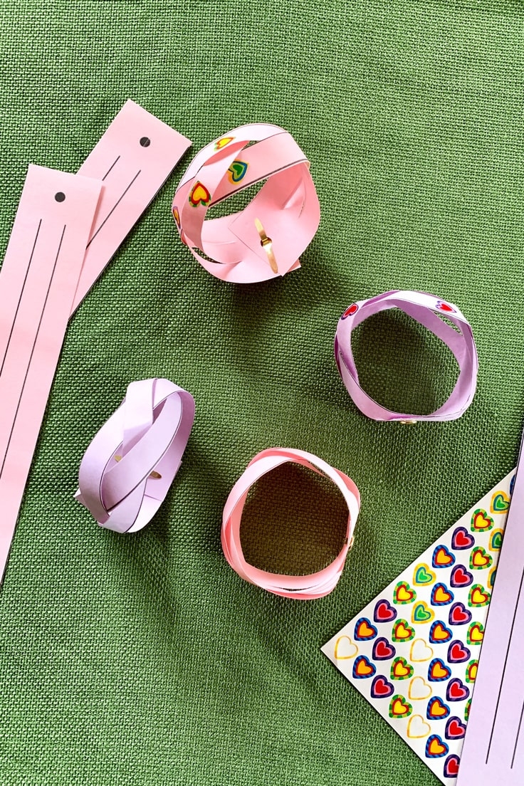 Paper Bracelet With Printable Template Messy Momma Crafts