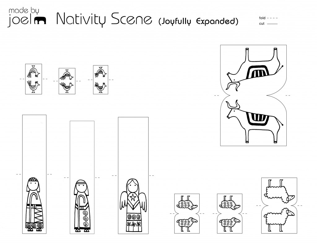 Paper City Nativity Scene Joyfully Expanded Made By Joel