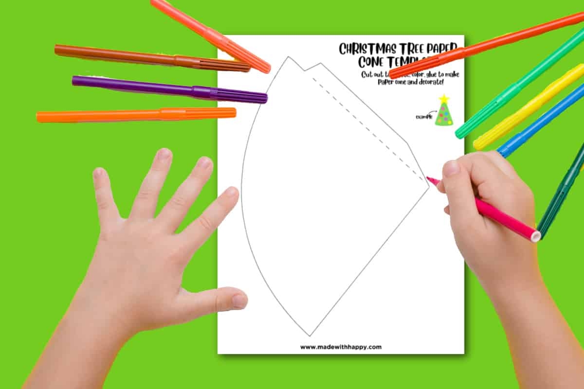 Printable Christmas Tree Cone Template