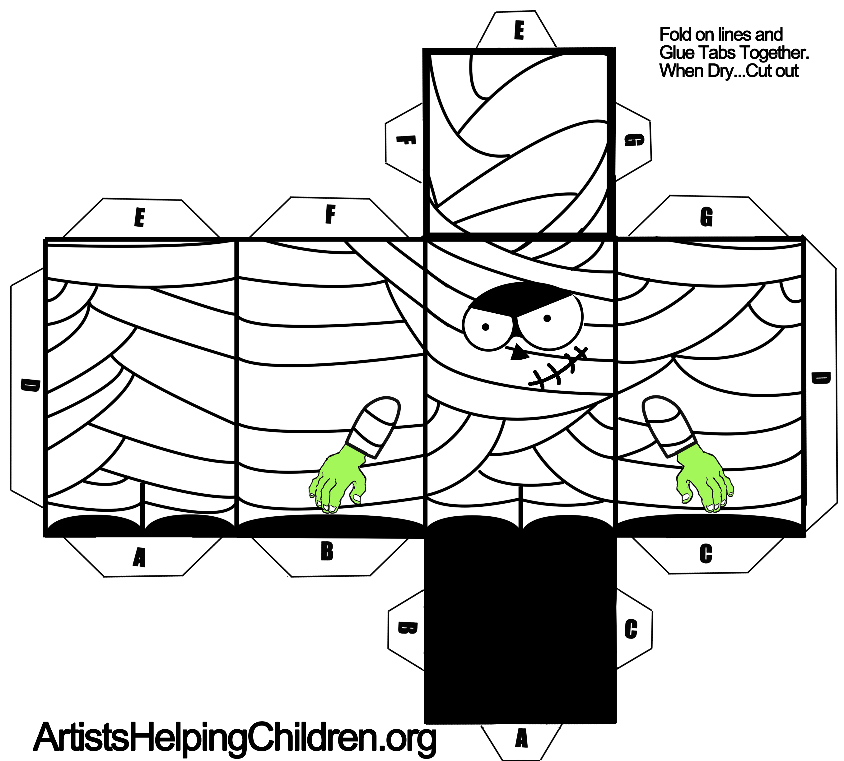 Paper Crafts Templates Paper Mummy Toy Figure Craft For Kids On Halloween Free Paper Toys Halloween Paper Crafts Halloween Paper Halloween Arts And Crafts