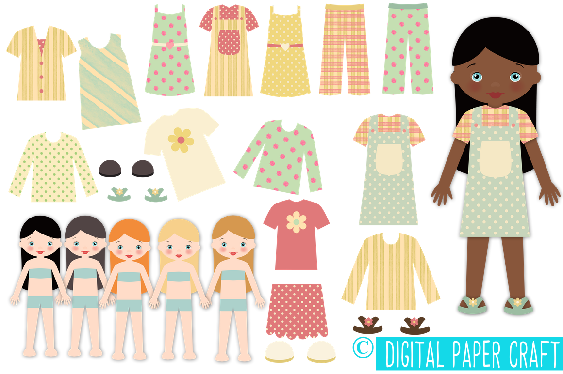 Printable Cut Out Paper Doll Template