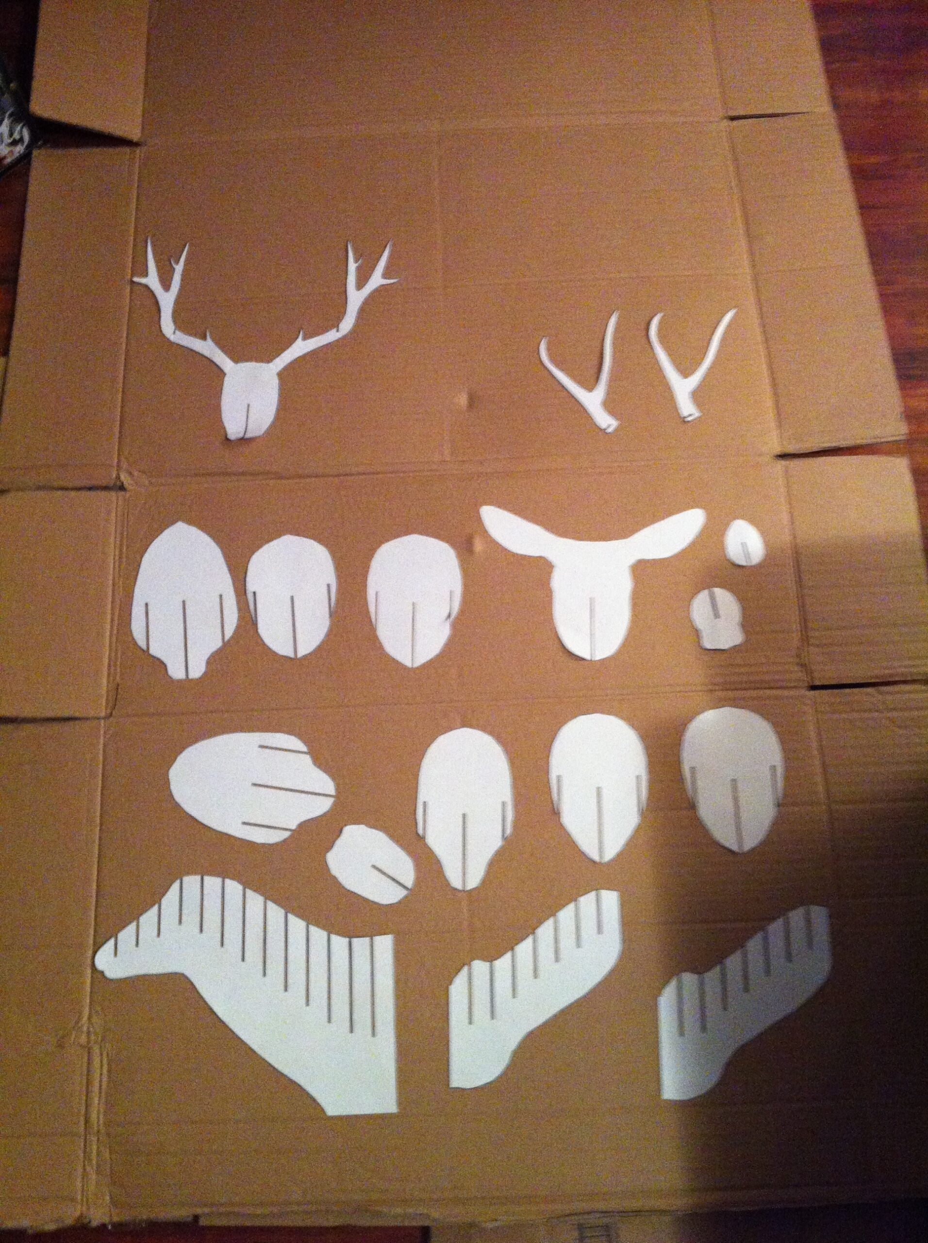 Printable Cardboard Deer Head Template