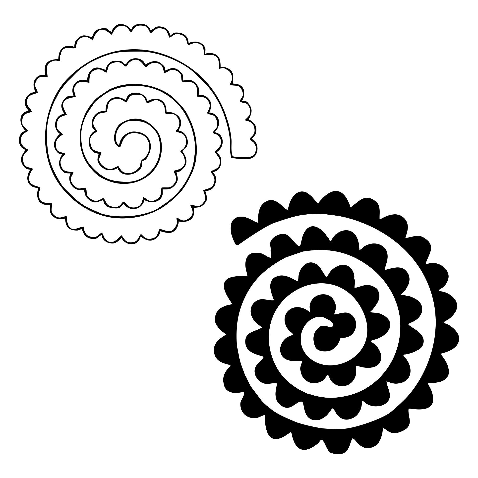 Printable Spiral Paper Rose Template