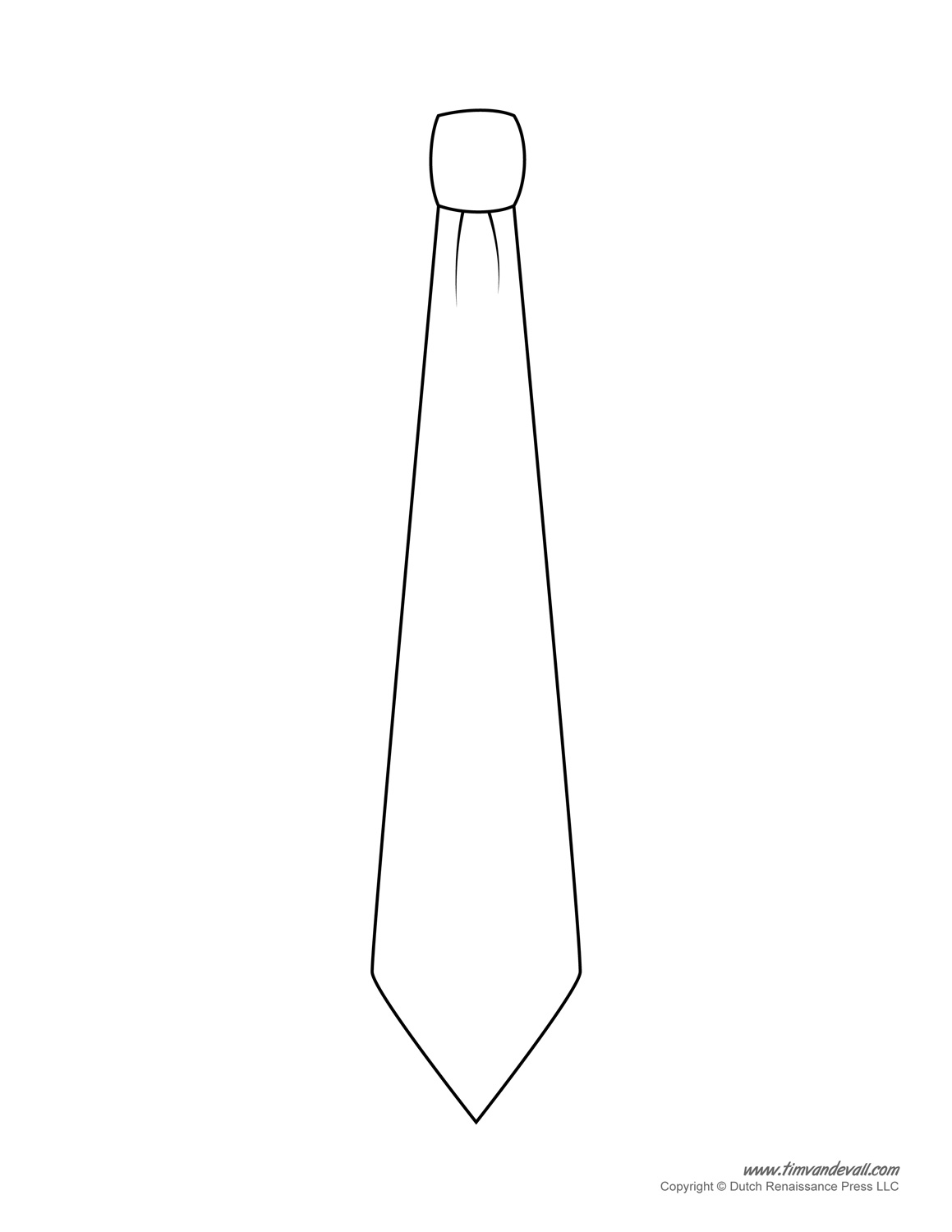 Printable Cut Out Tie Template