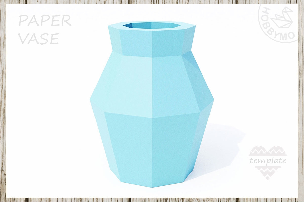 Printable 3D Paper Vase Template