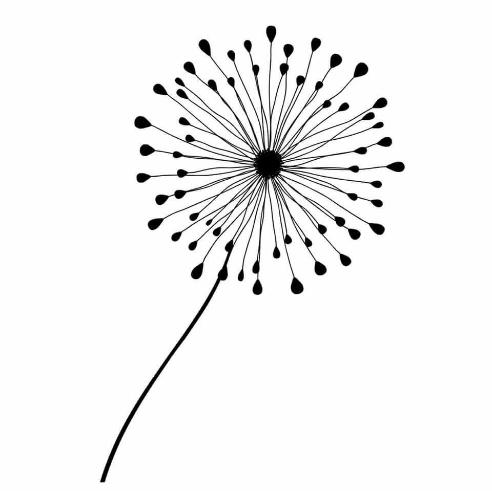 Printable Dandelion Fingerprint Template
