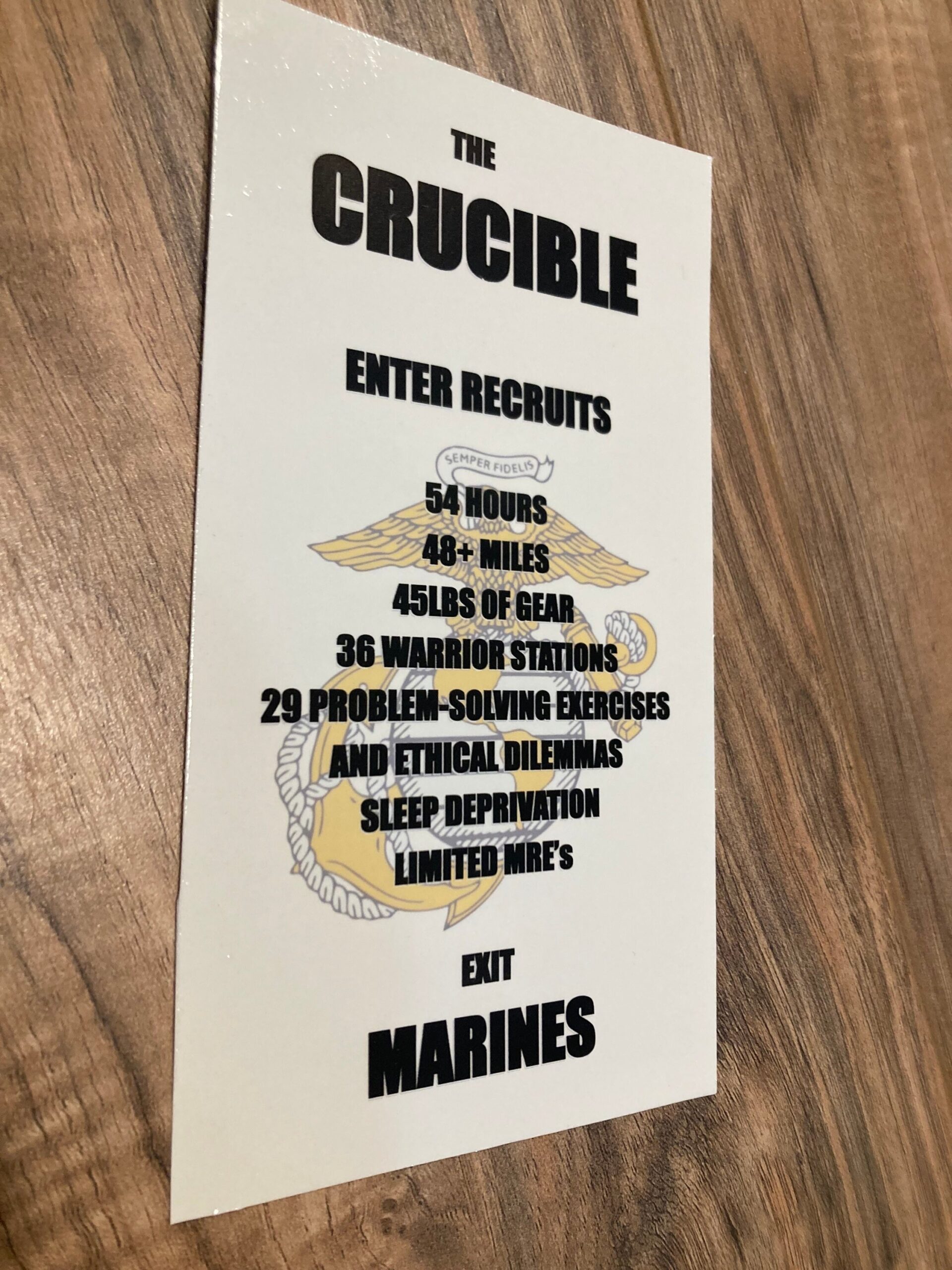 PDF File Only USMC Crucible Decal Etsy