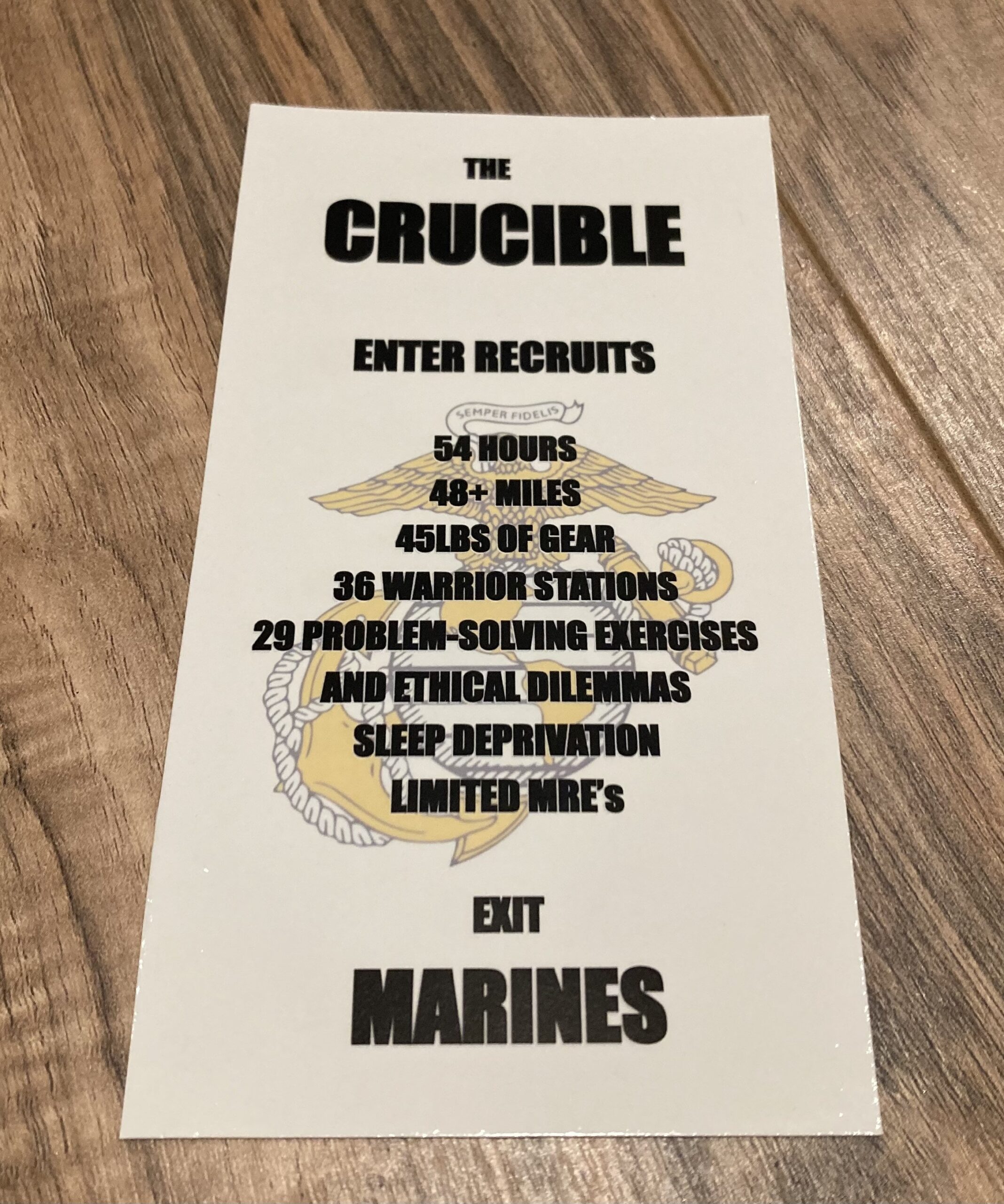 PDF File Only USMC Crucible Decal Etsy