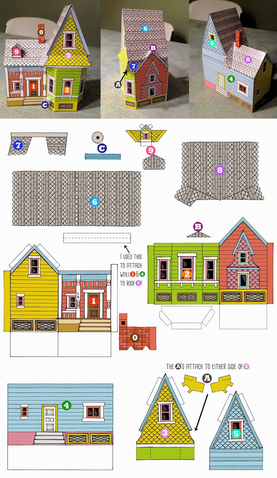 Peach Bum UP HOUSE Printable Template Paper House Template Paper Doll House Paper Toys