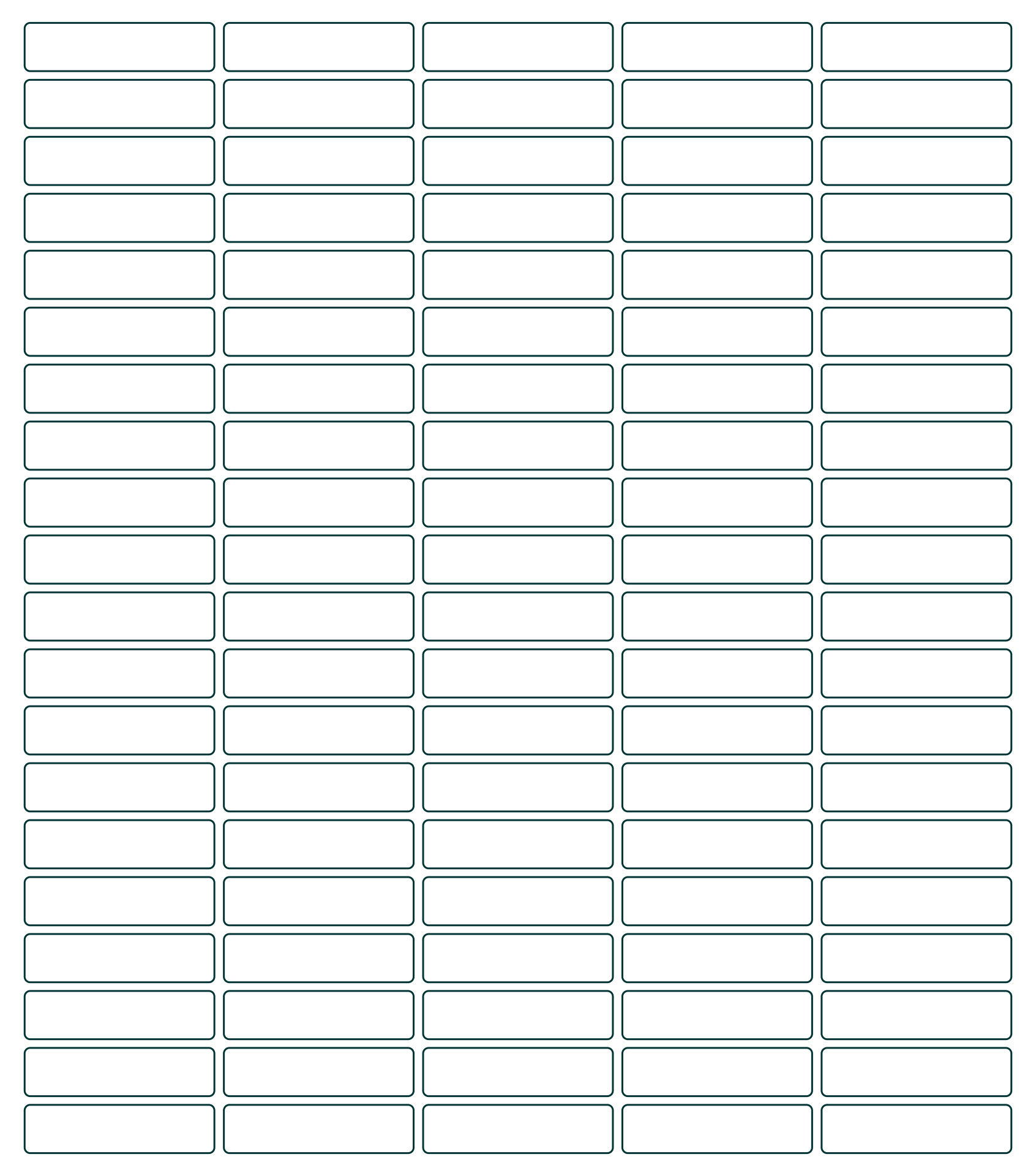 Pendaflex Printable Tab Labels Template