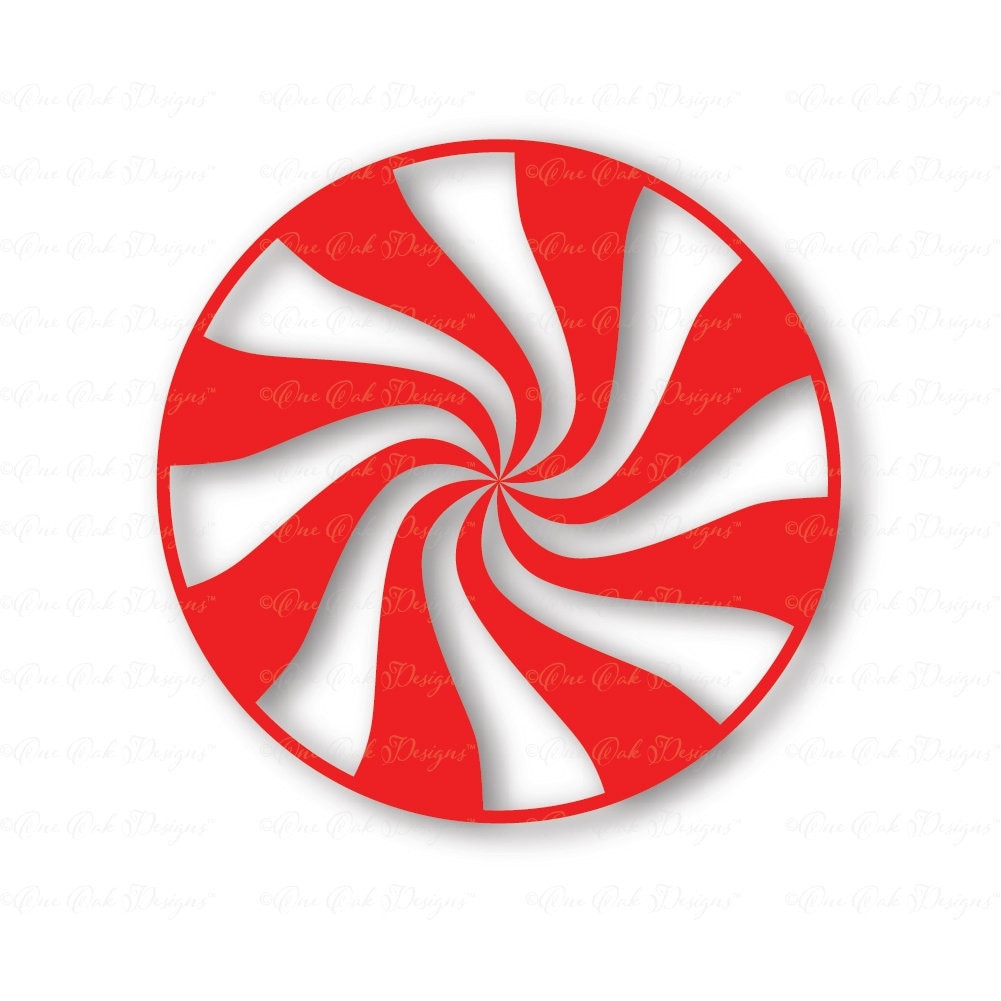 Printable Peppermint Swirl Template