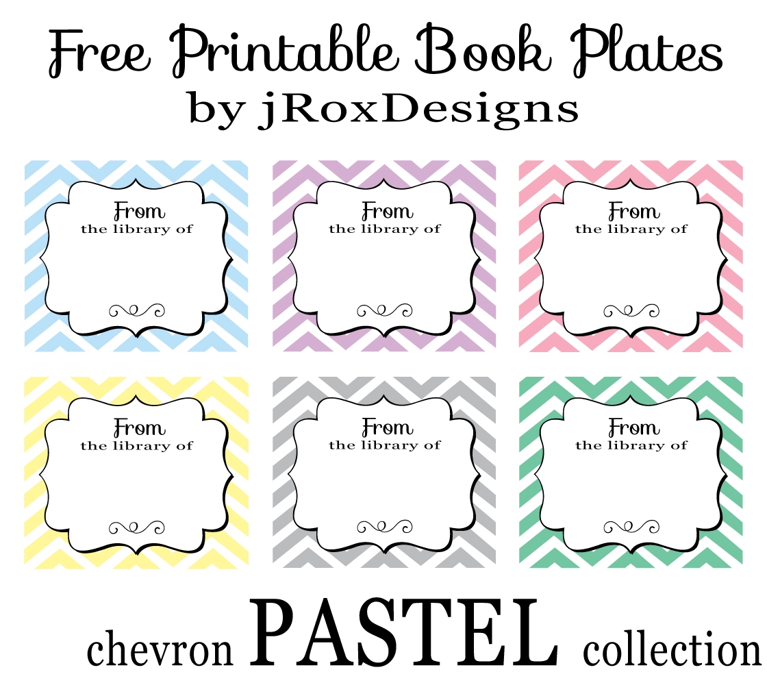 Personalized Your Library With FREE Printable Chevron Book Plates JRoxDesigns